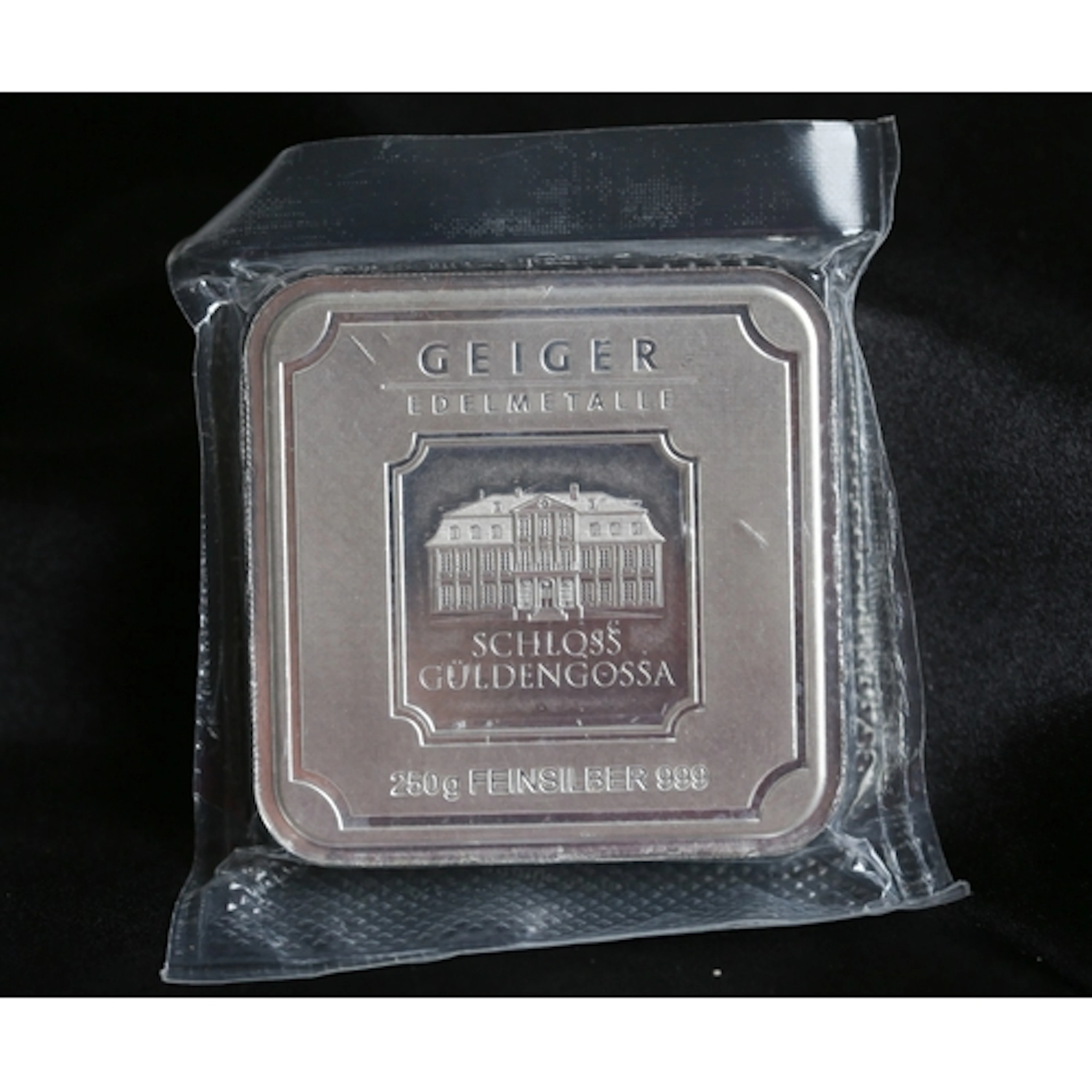 250 g Fine 999 Silver Bar, Geiger Edelmetalle - Schloss Guld...