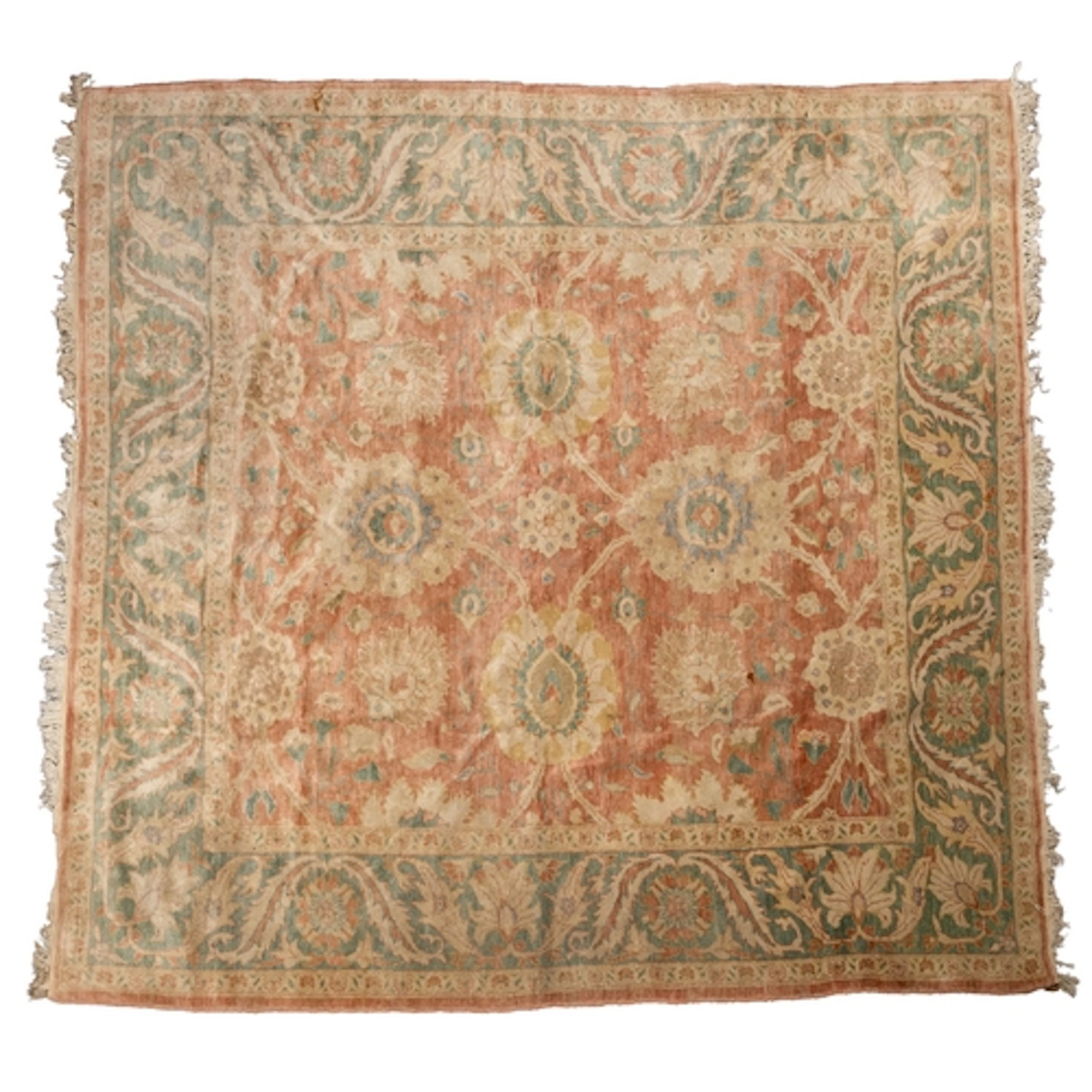 A Turkish carpet, the shaded crimson field with a design of ...