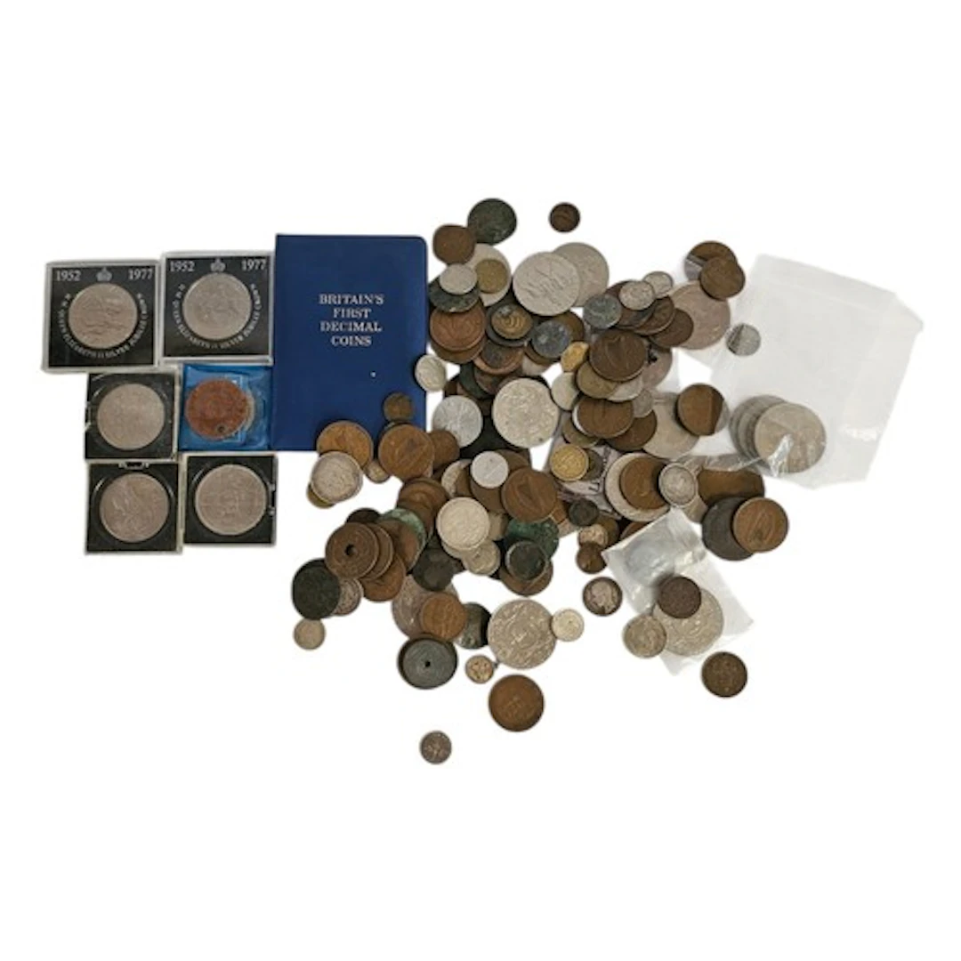 MIXED COINS AND CURRENCY To include commemorative coins, cop...