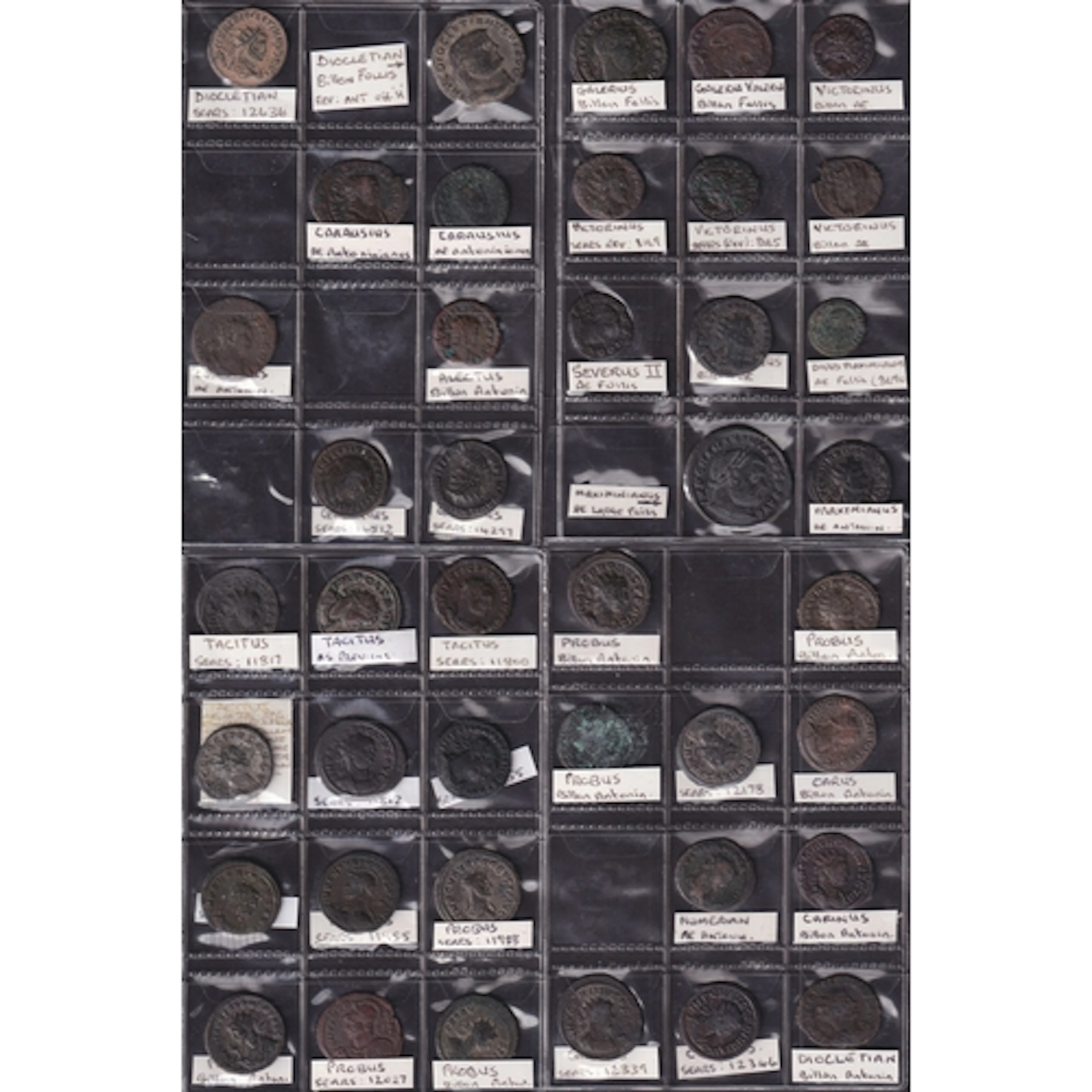 A group of 53 Roman billon and bronze coins, including Quint...