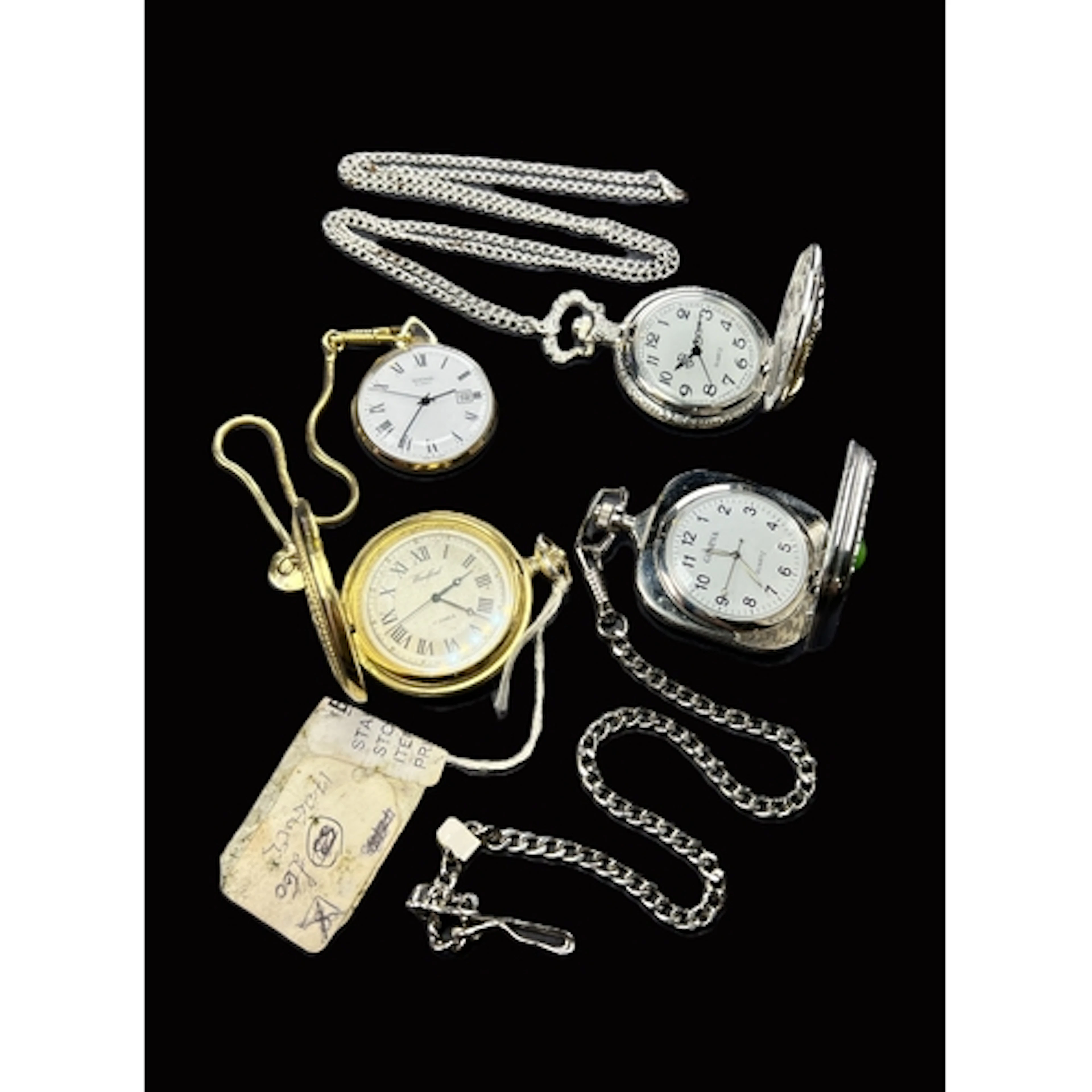 Four modern gent's pocket watches including Geneva, Seconda,...