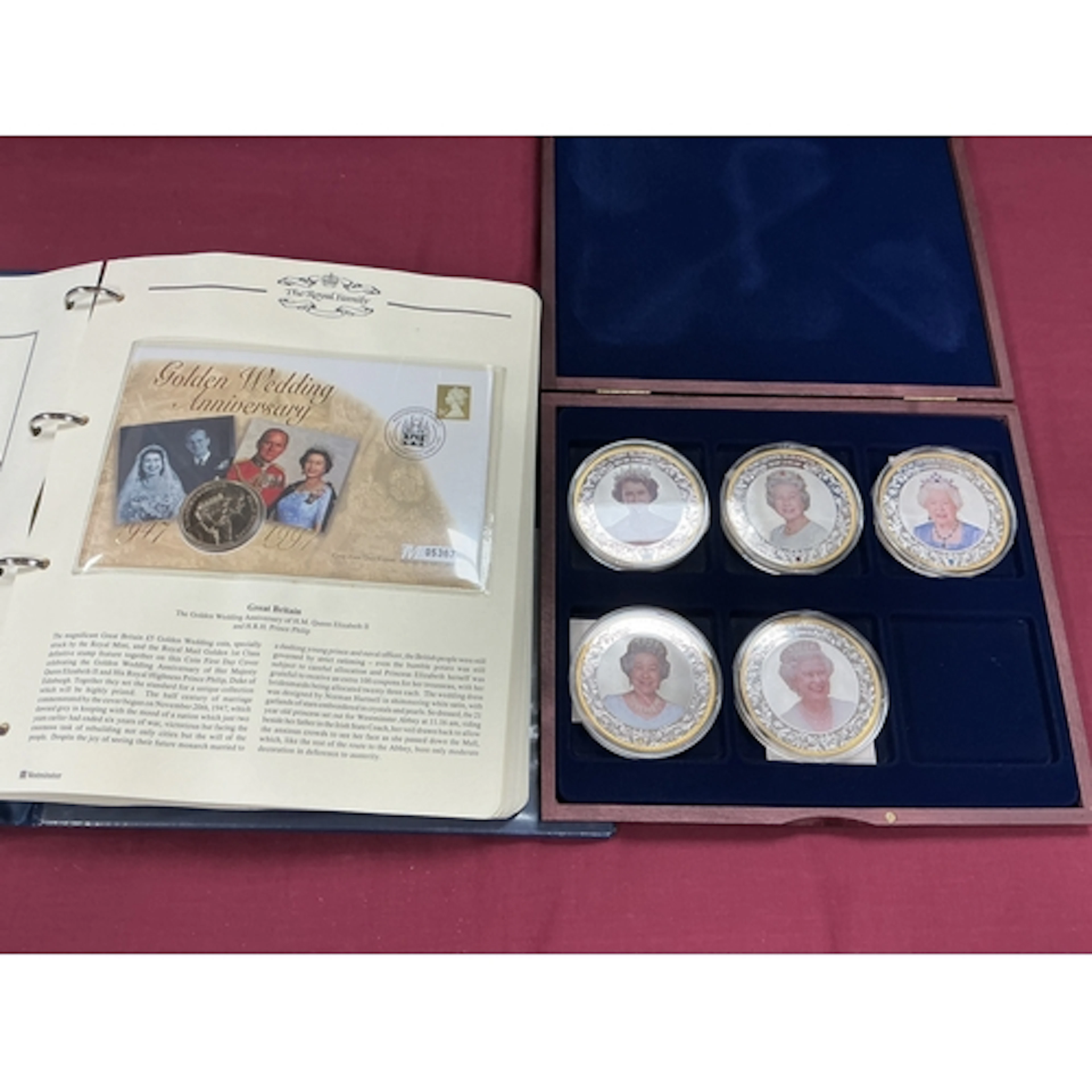 The Royal Family Golden Wedding Anniversary Coin And Stamp C...