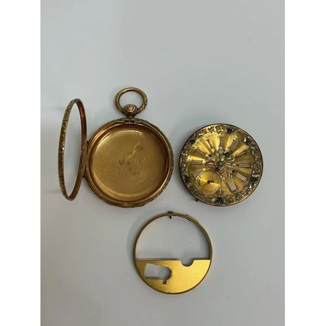An 18ct gold, hallmarked pocket watch by Johnson of Liverpoo...