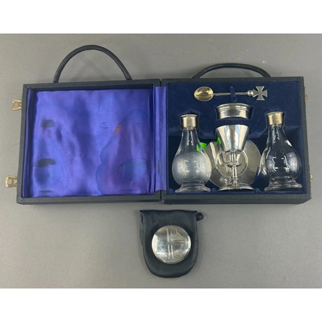 Silver: a cased communion set by Hurst, Franklin & Co Lt...