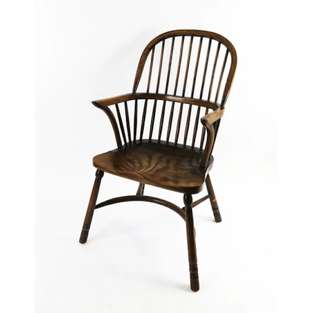 A 19th century elm smokers bow, with arched stick back with ...