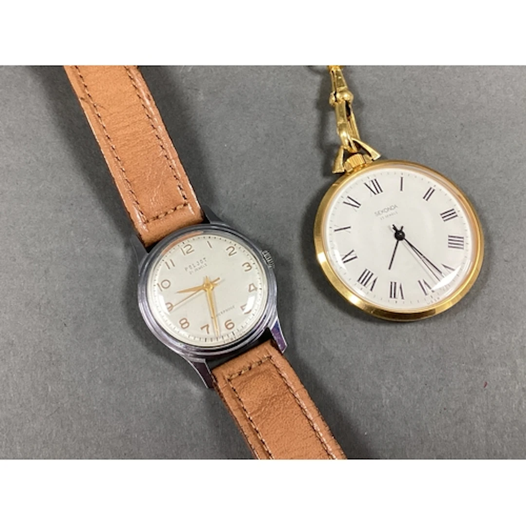 Poljot; A Vintage Boy's Size Wristwatch, the signed dial wit...