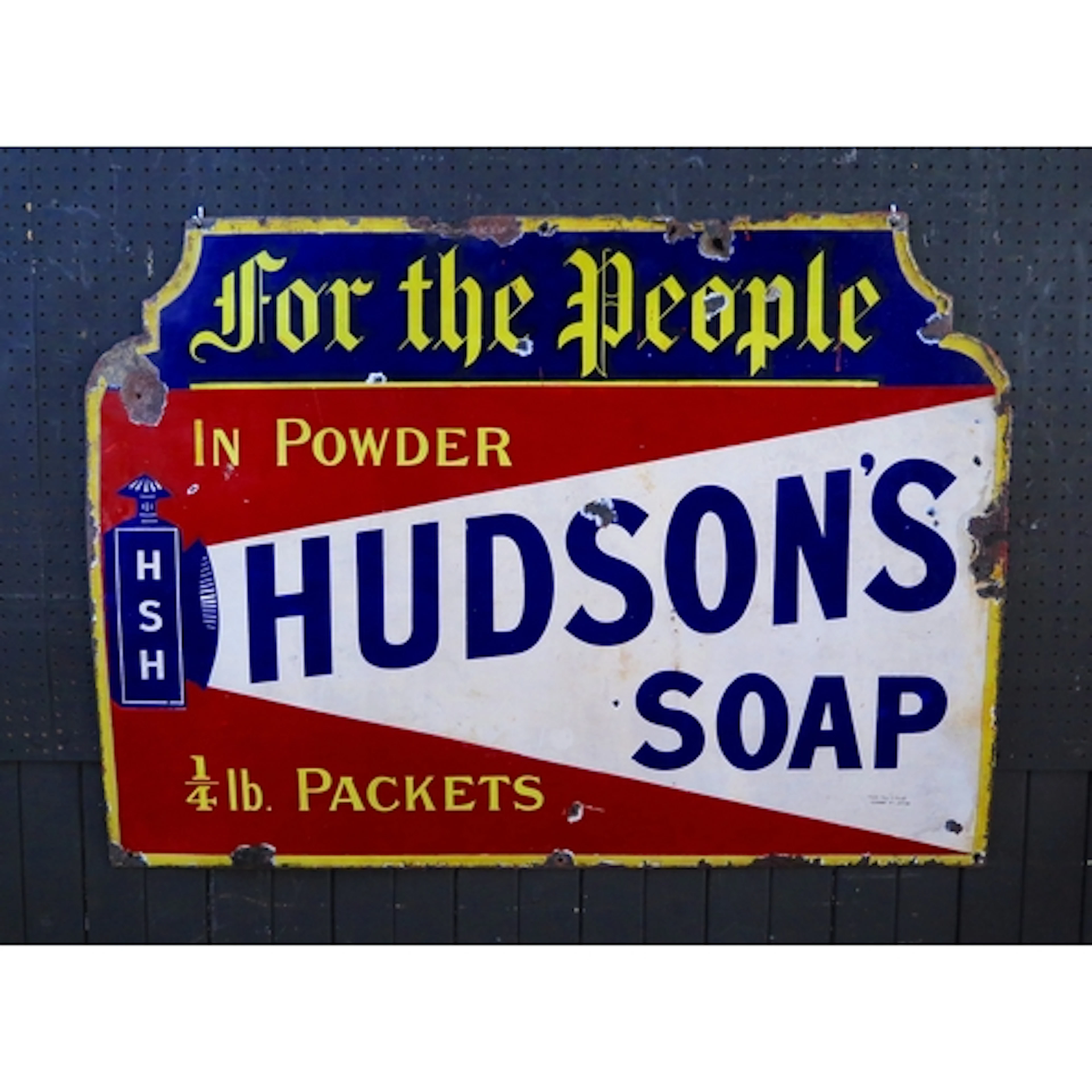 "For The People in Power Hudson Soap" - an enamel advertisin...