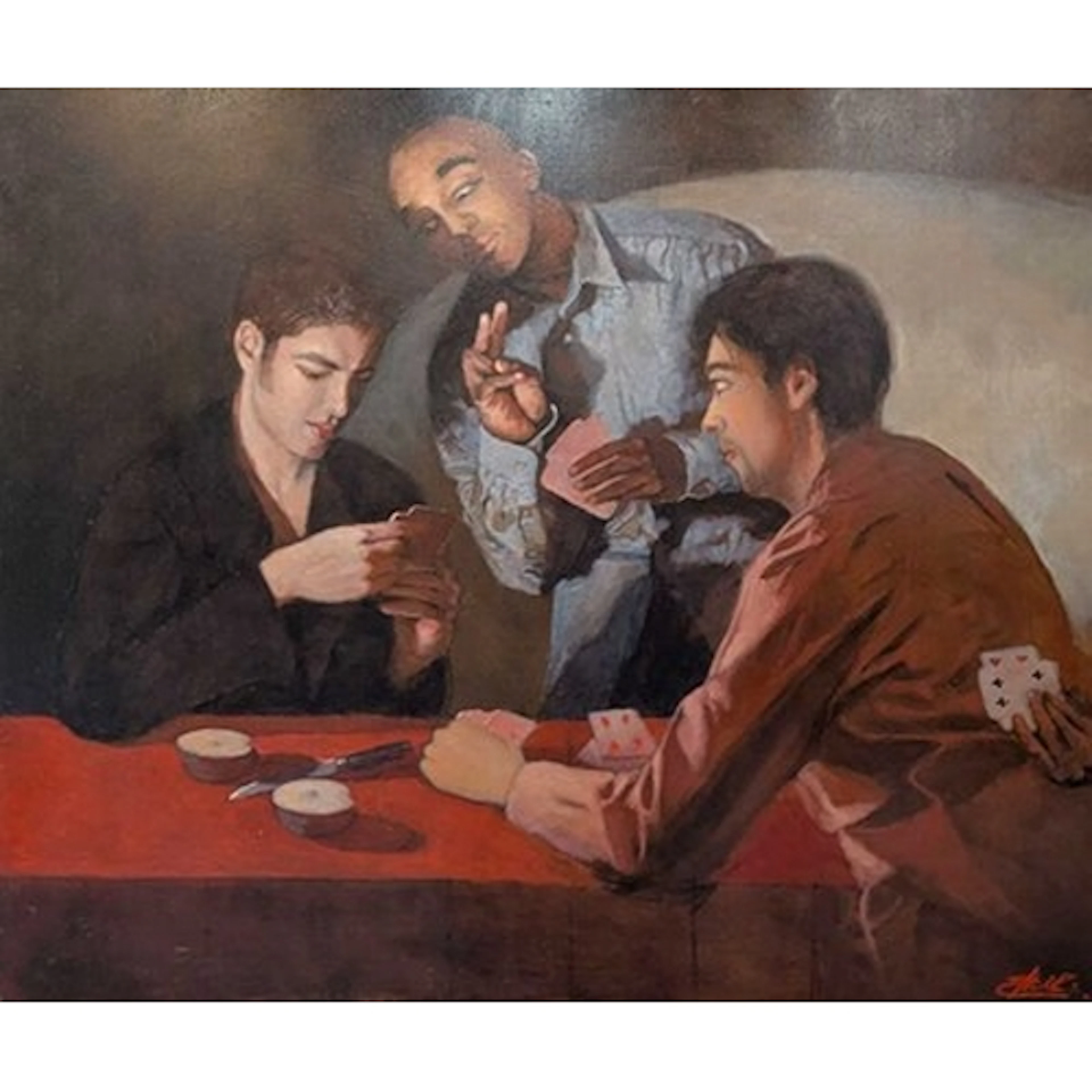 Alex Rennie (b. 1977) The Cardsharps (after Caravaggio), 20...