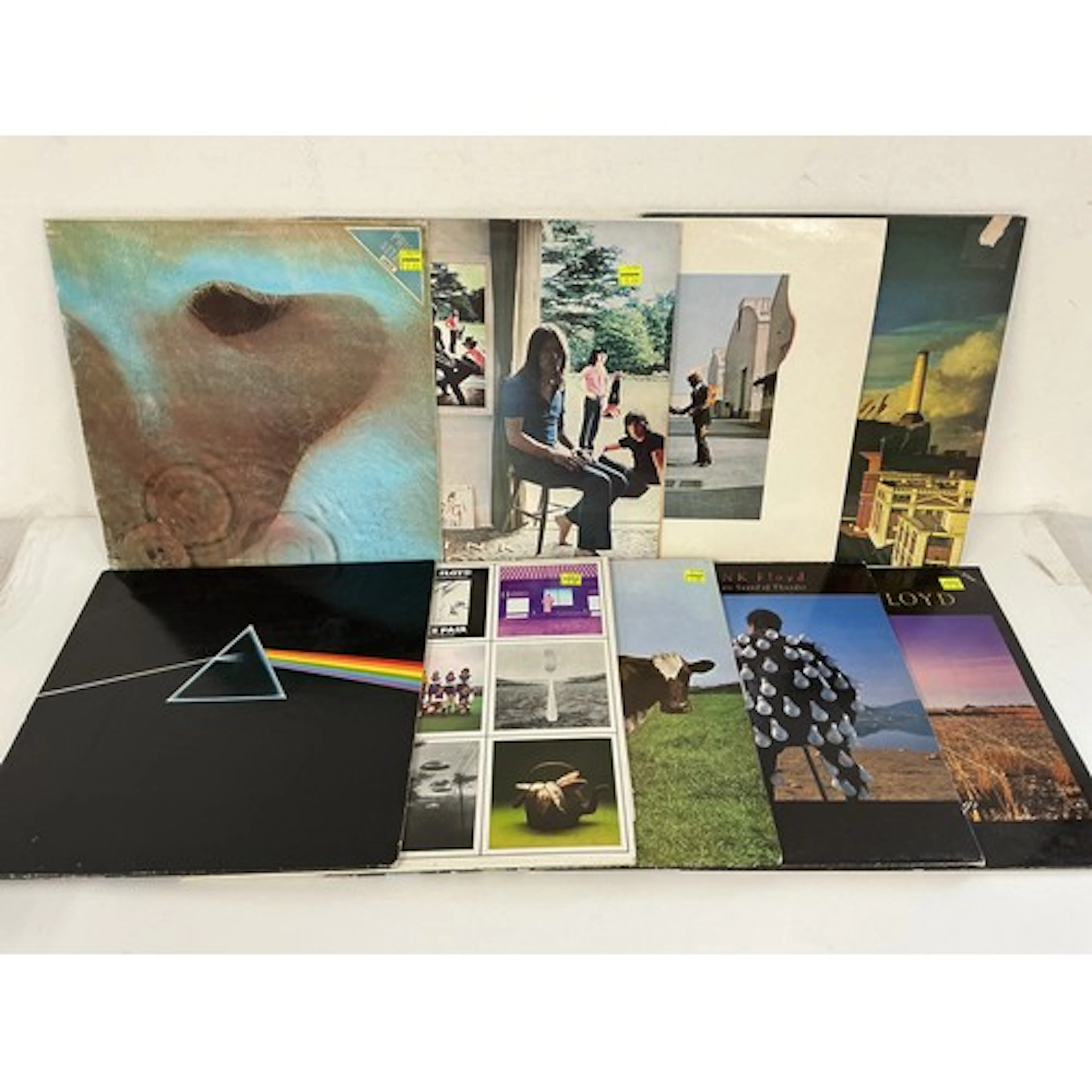 Nine Pink Floyd LPs comprising Meddle, Wish You Were Here, A...