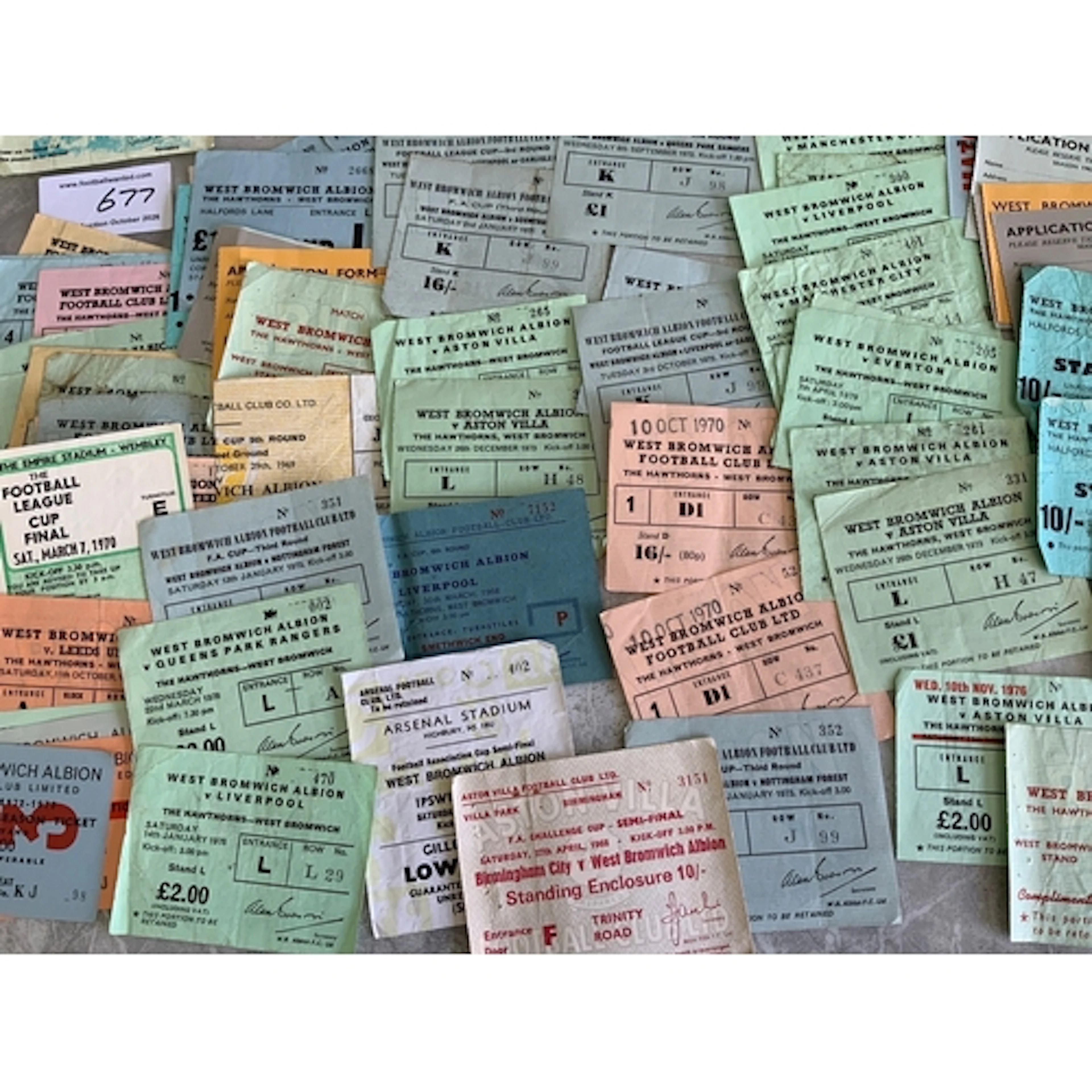 West Brom Football Tickets: Includes 1968 + 1978 FA Cup semi...