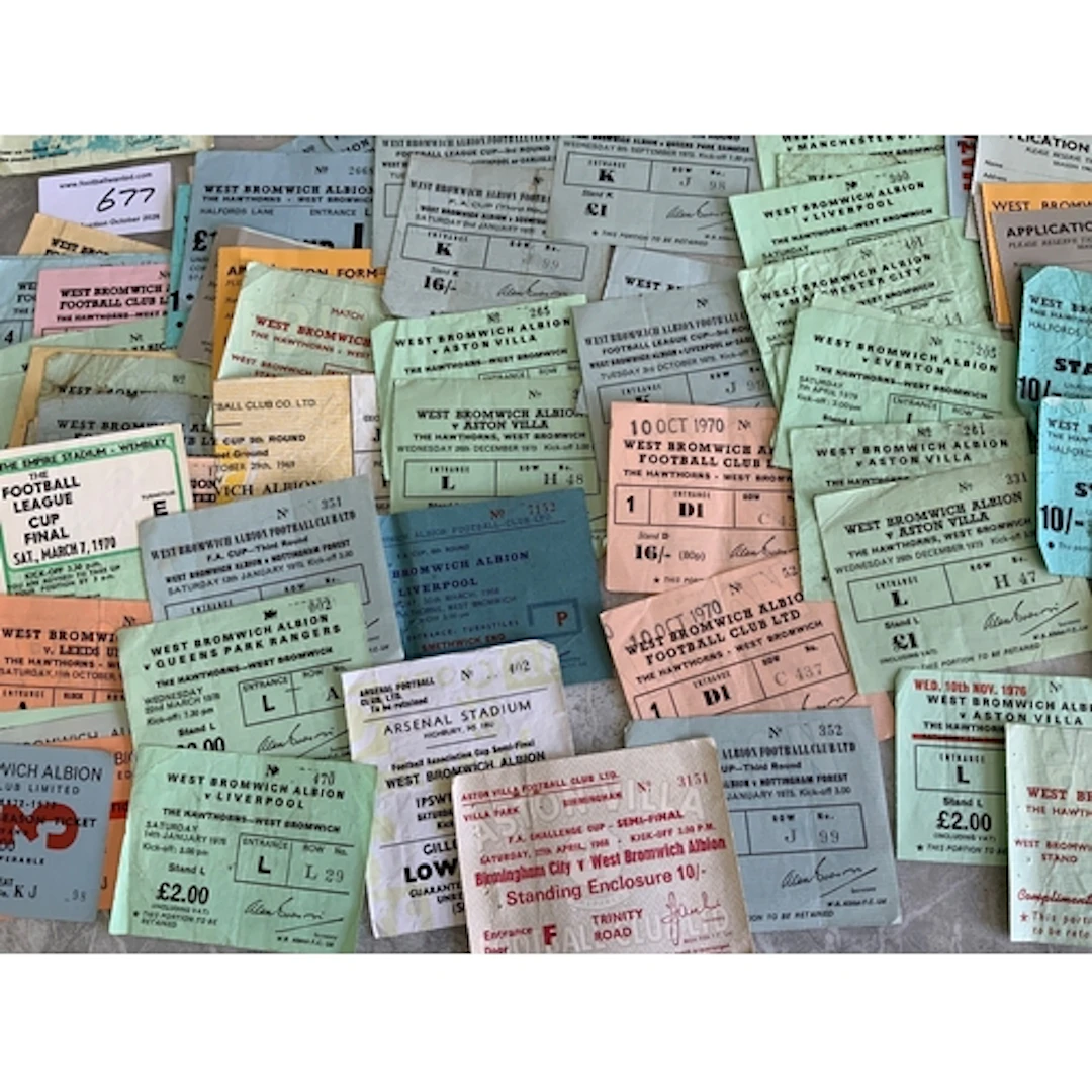 West Brom Football Tickets: Includes 1968 + 1978 FA Cup semi...