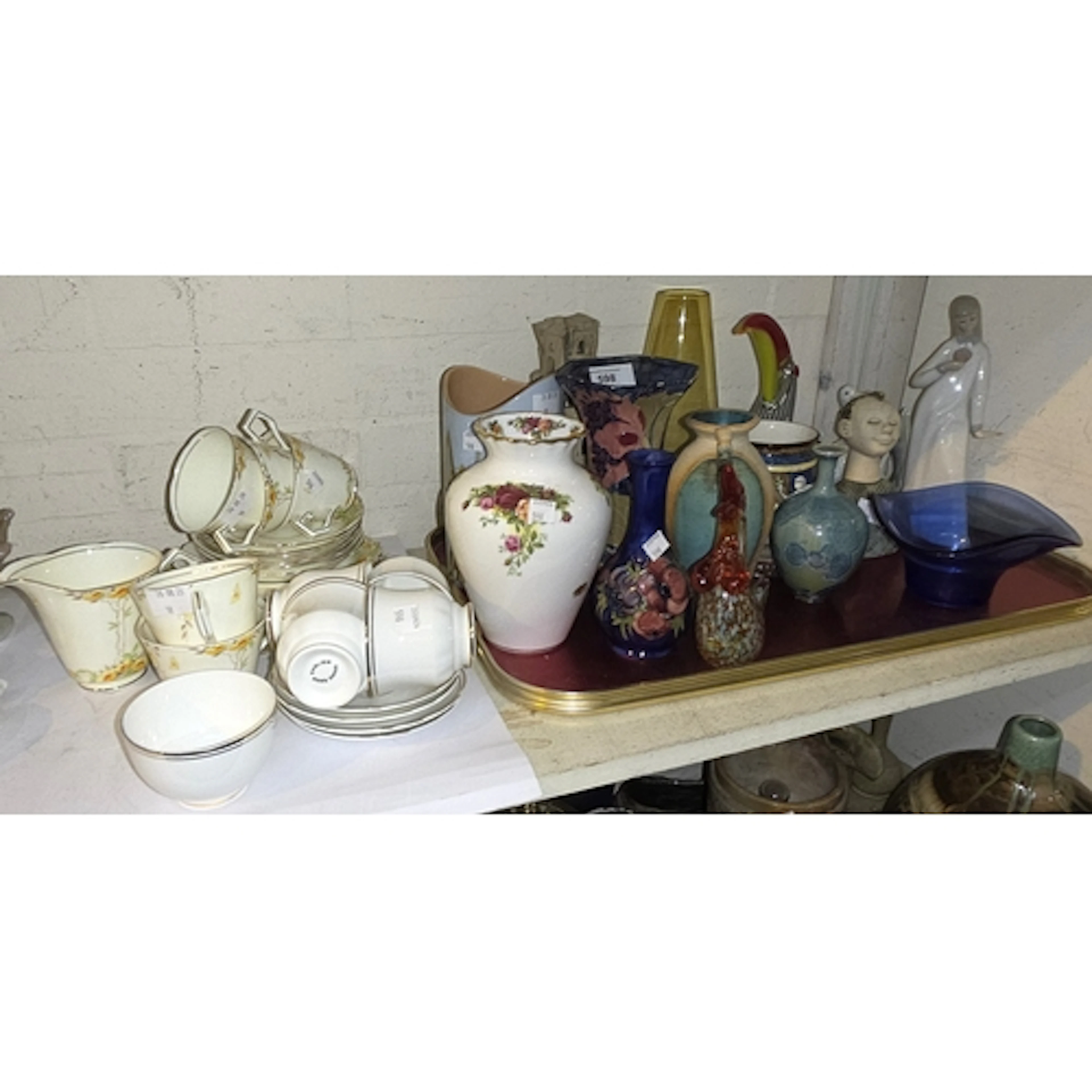 A Moorcroft vase, various studio pottery vases, and similar ...
