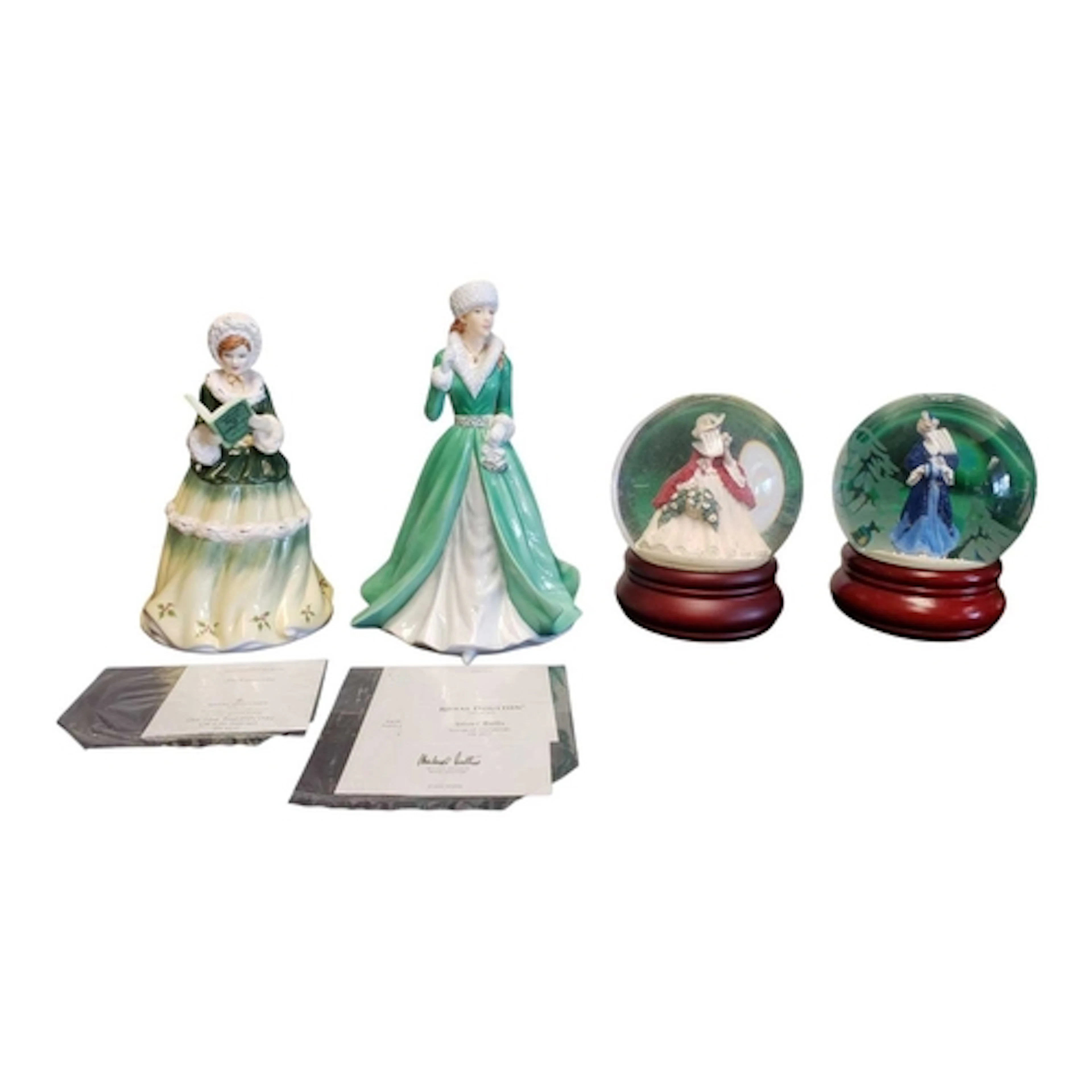 Coalport and Royal Doulton - Four late 20th century Christma...