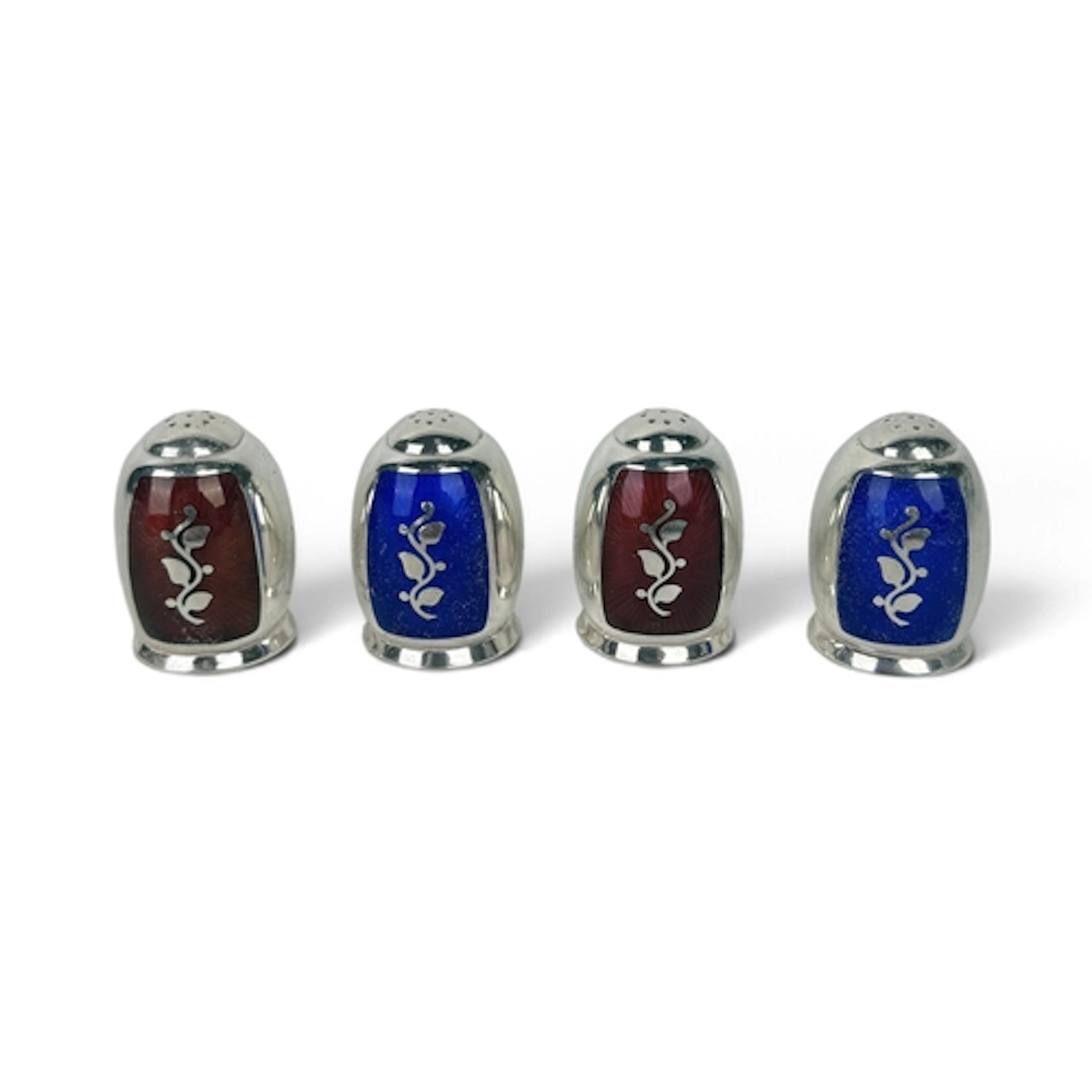 VOLMER BAHNER & CO: TWO PAIRS OF DANISH SILVER AND GUILL...