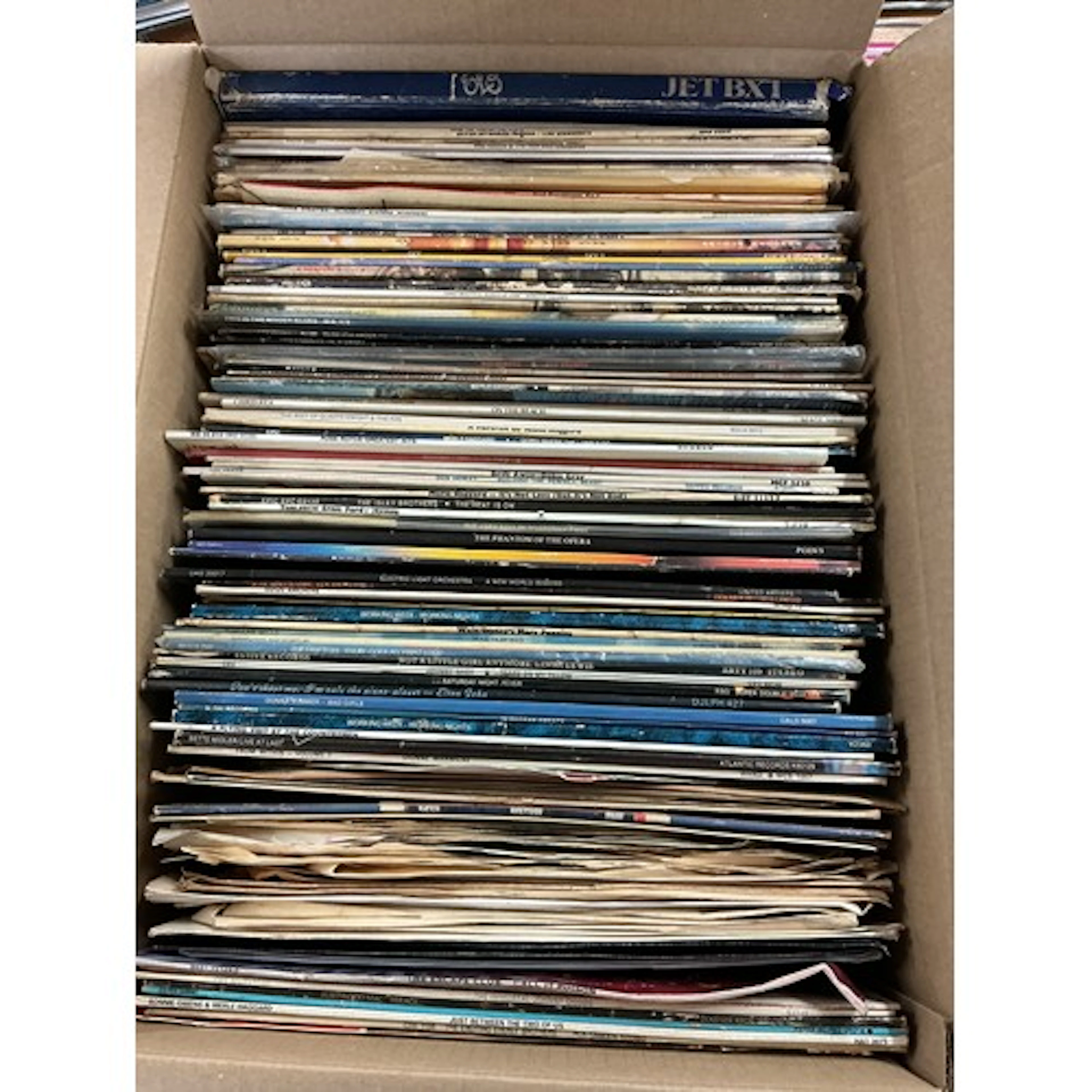 A record case and three boxes of LPs by various artists incl...
