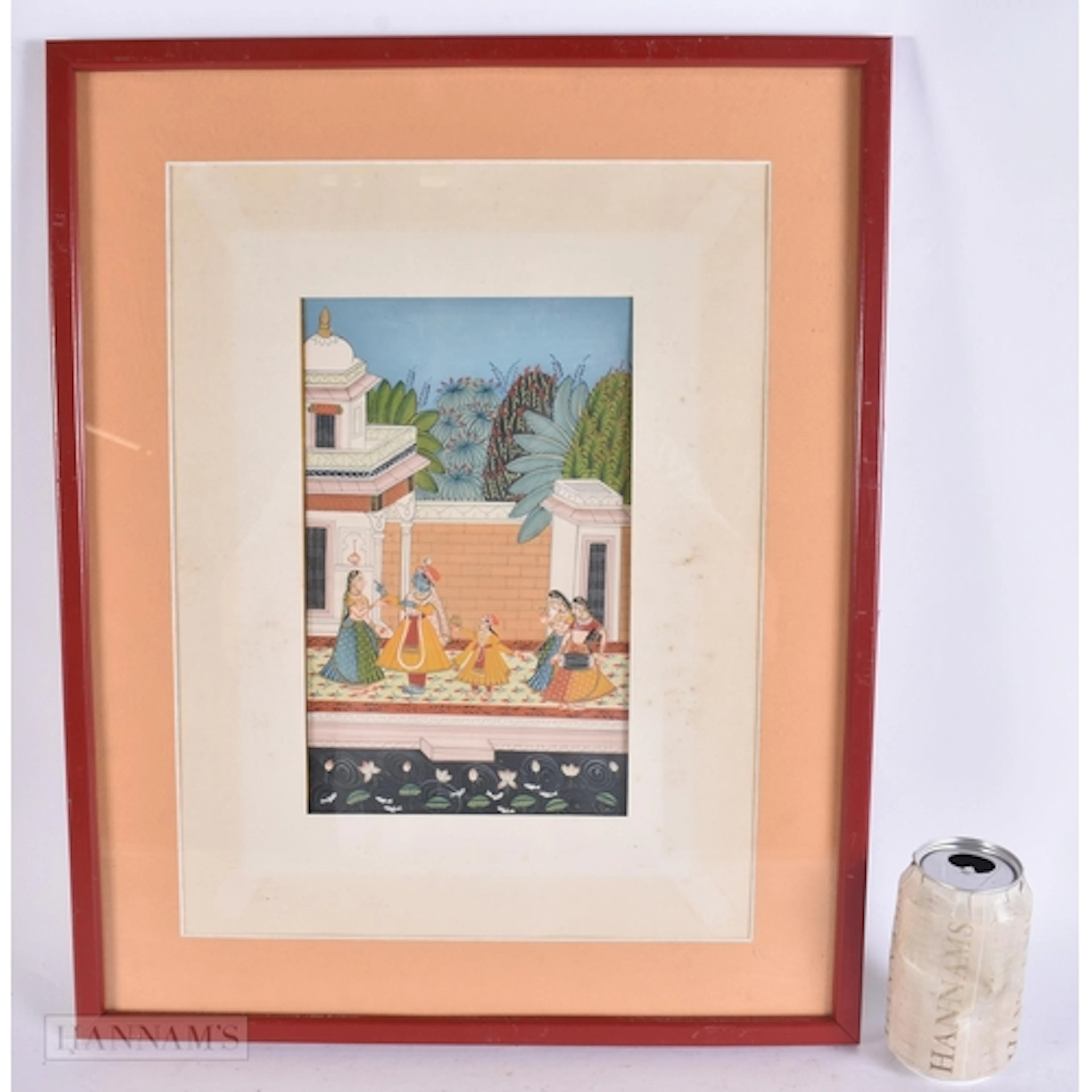 Indian School (Early 20th Century) Painting, Four deities be...
