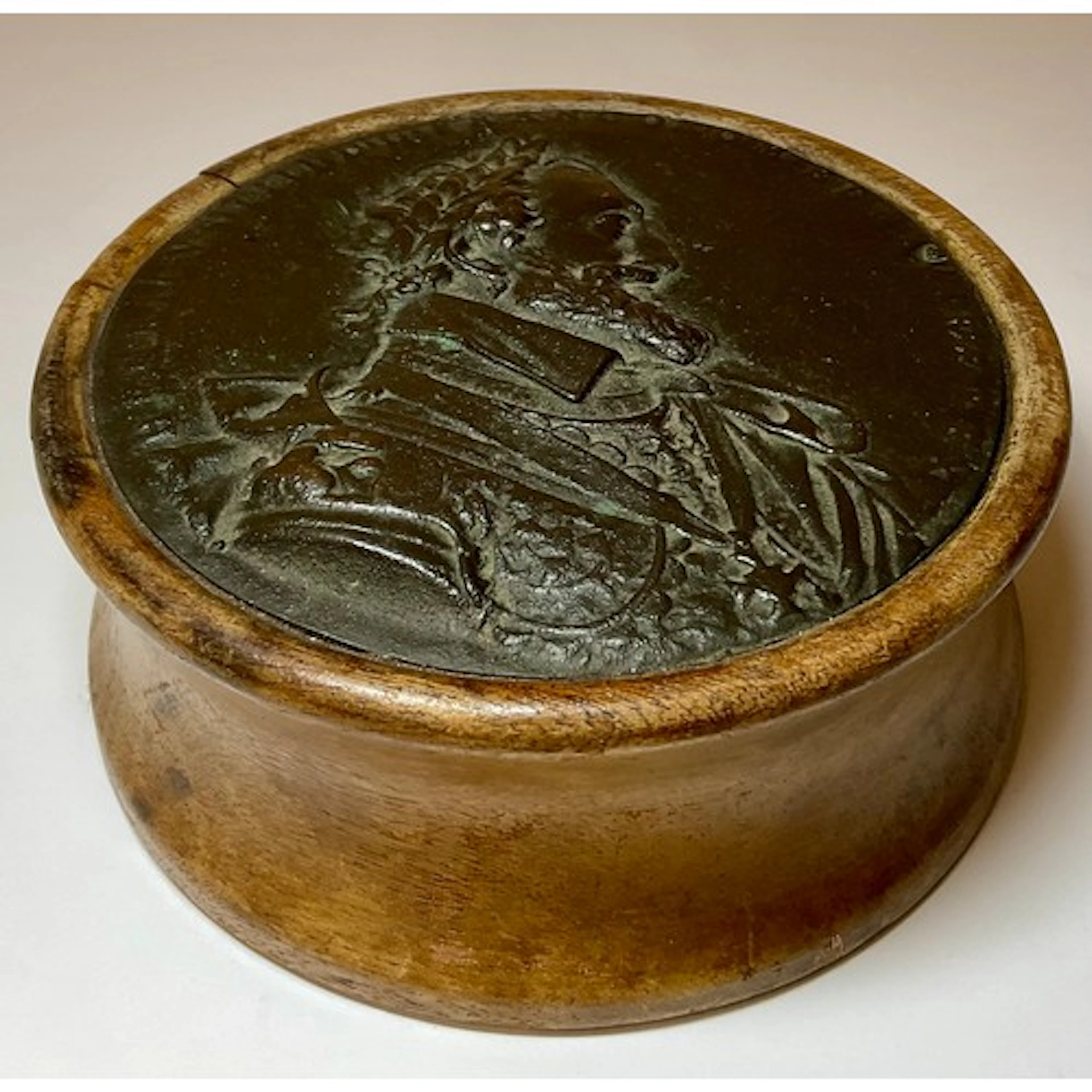 A 19th century French bronze portrait medallion, King Henri ...