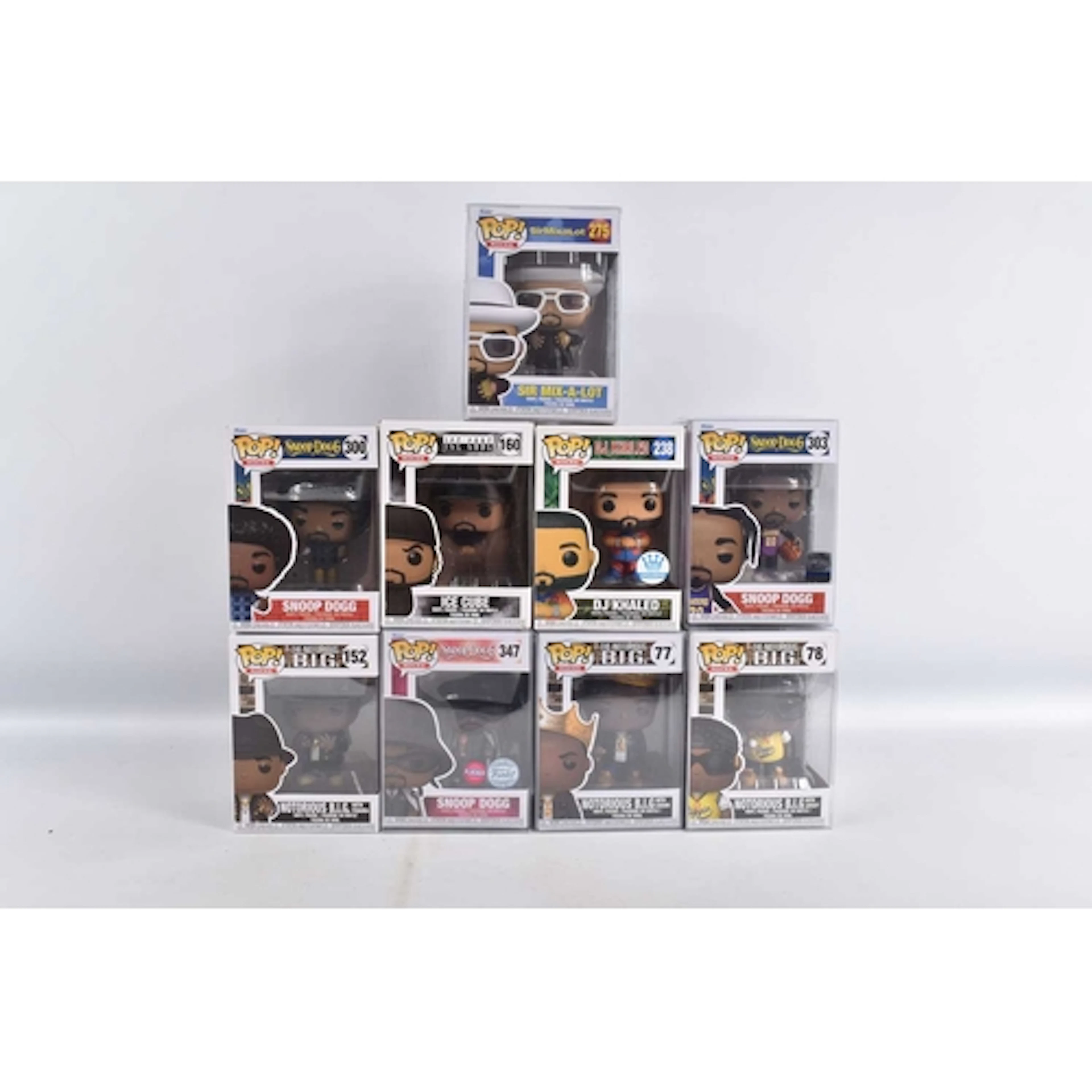 NINE BOXED FUNKO POP! ROCKS VINYL FIGURES, to include Notori...