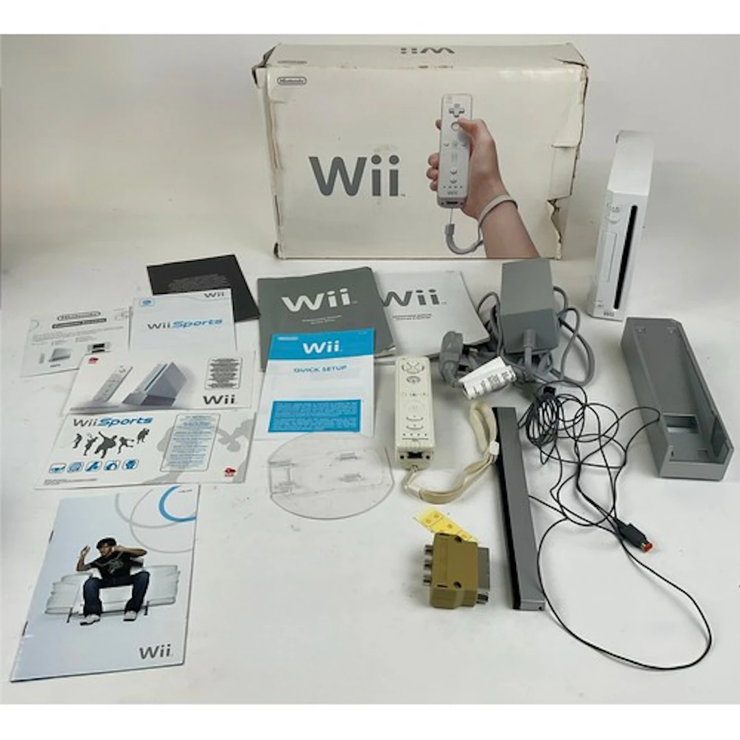 Electronic Gaming - A Nintendo Wii console, original box, co...
