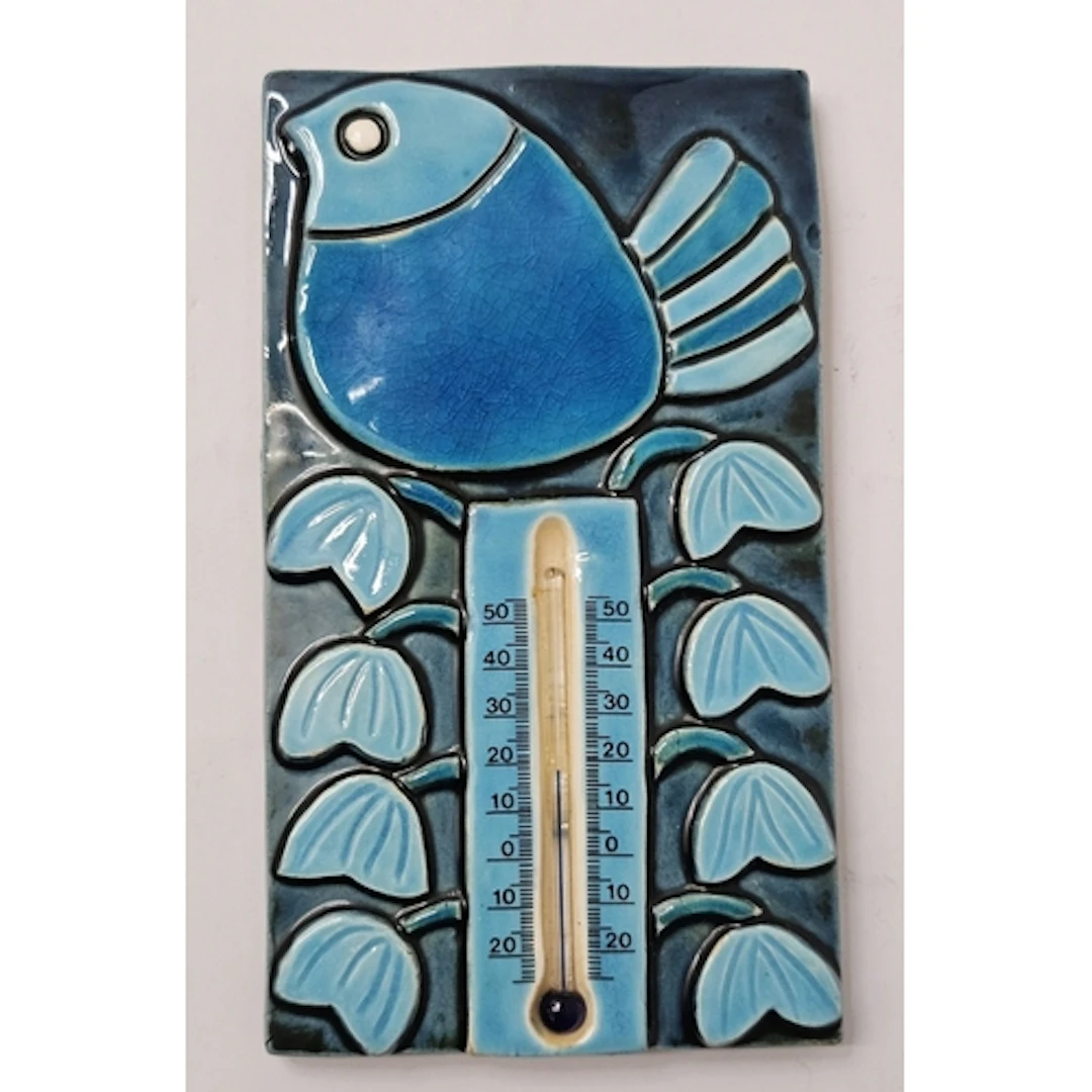 Vintage Ceramic Wall Thermometer by Miethe Espelt with styli...