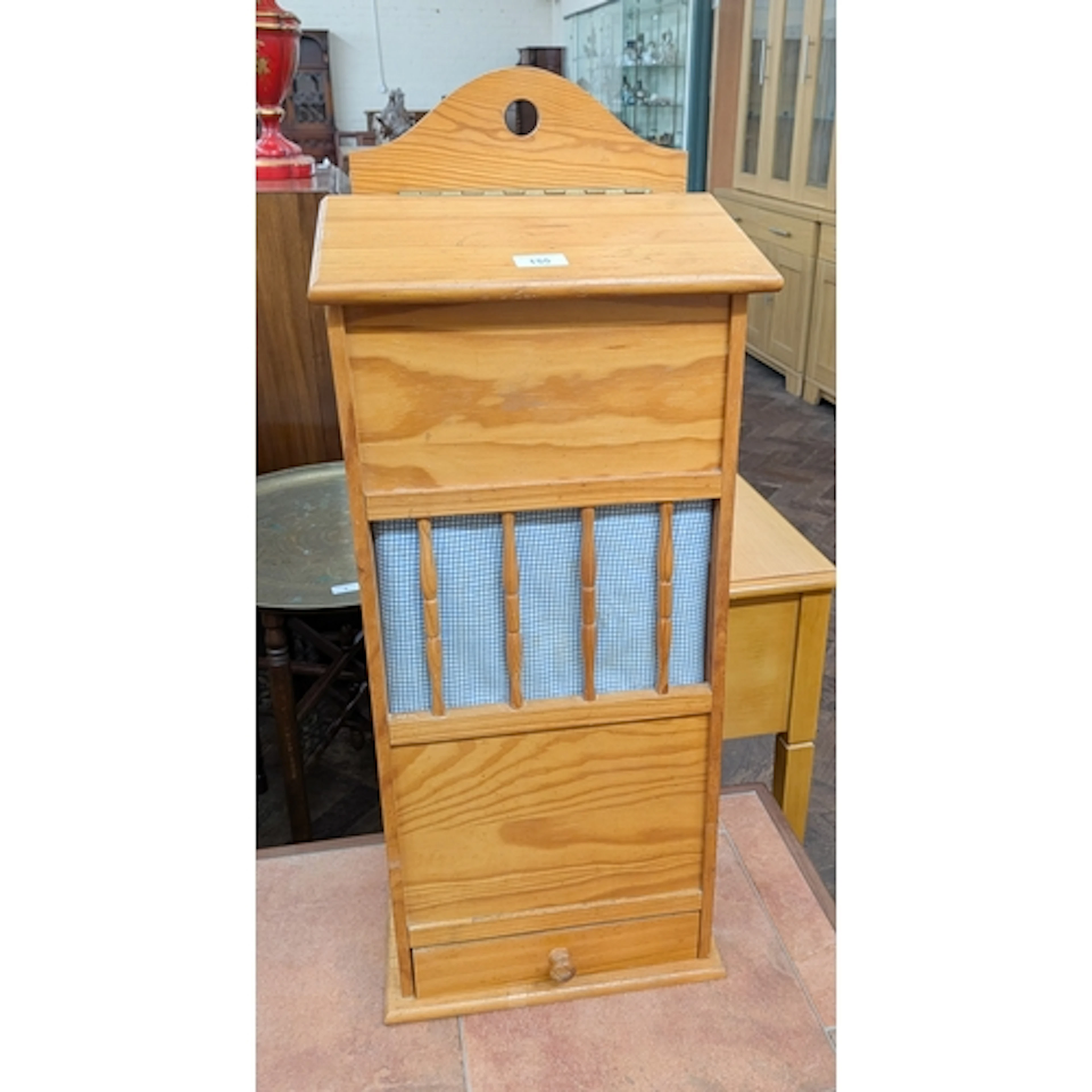 A French pine baguette box fitted drawer