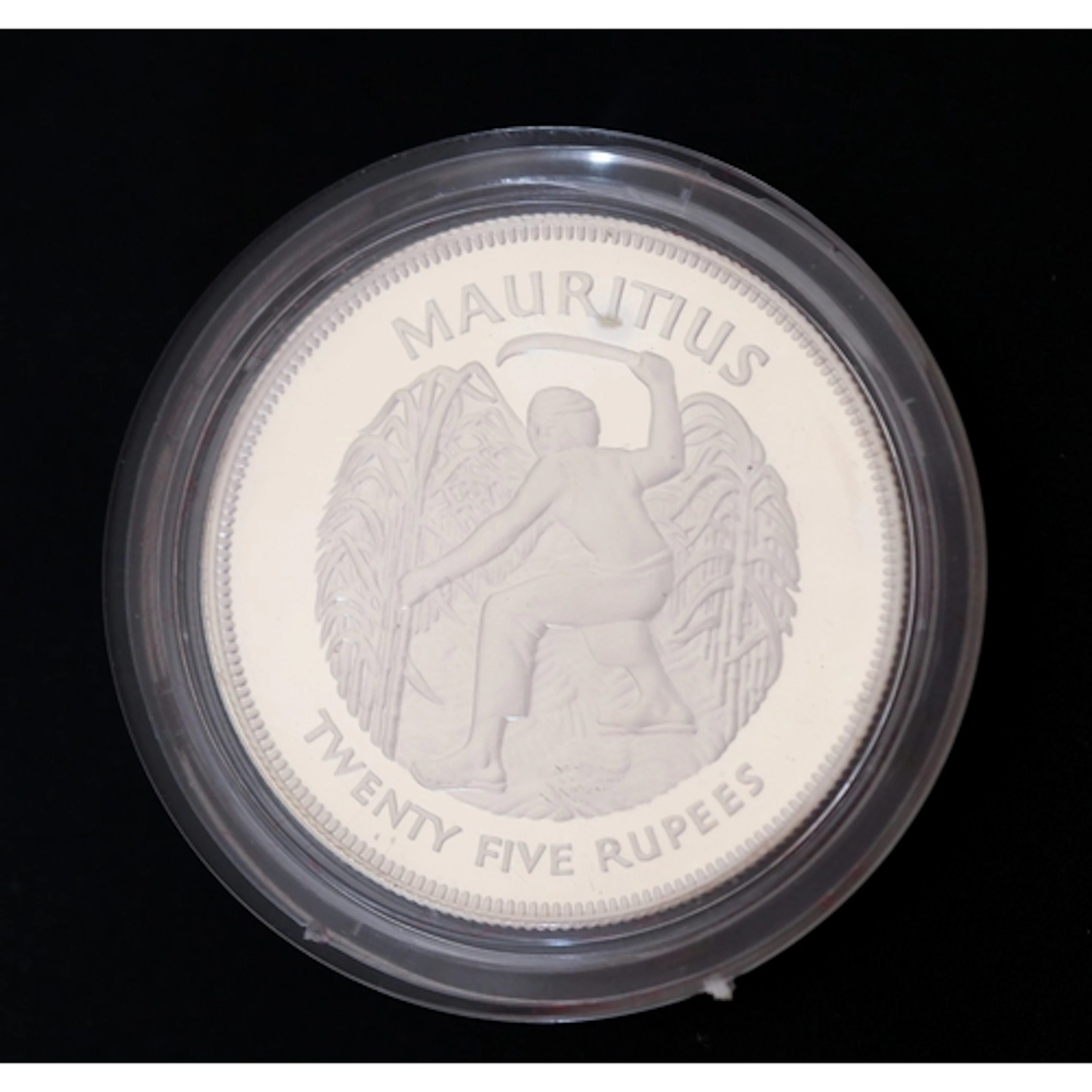 Sterling Silver Proof Crown Coin, Twenty - Five Rupees, Quee...