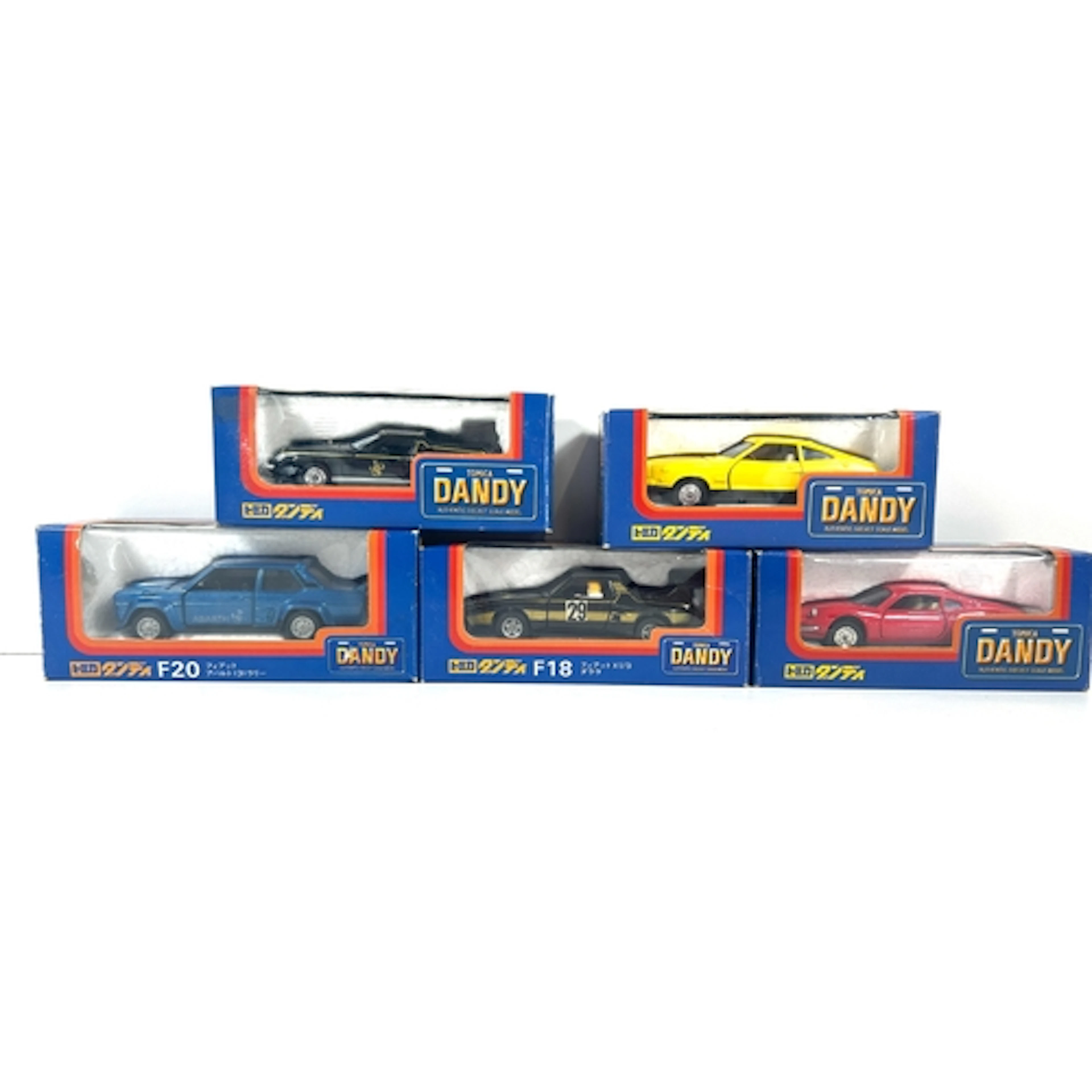 5 Tomica Dandy Diecast models 1;43 scale inc; 'F20 Fiat Abar...