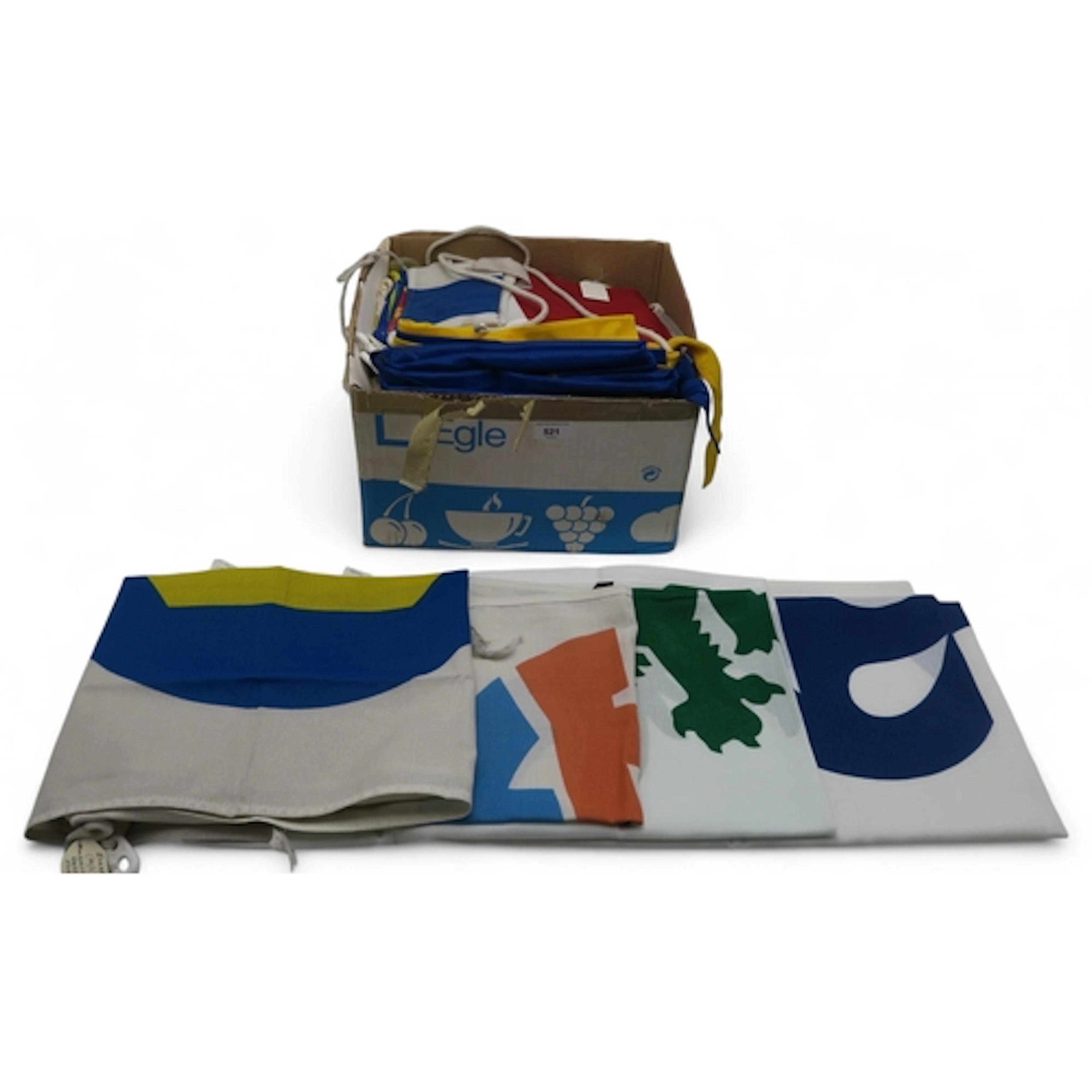 Shipping flags, largely of a Scandinavian and Turkish intere...