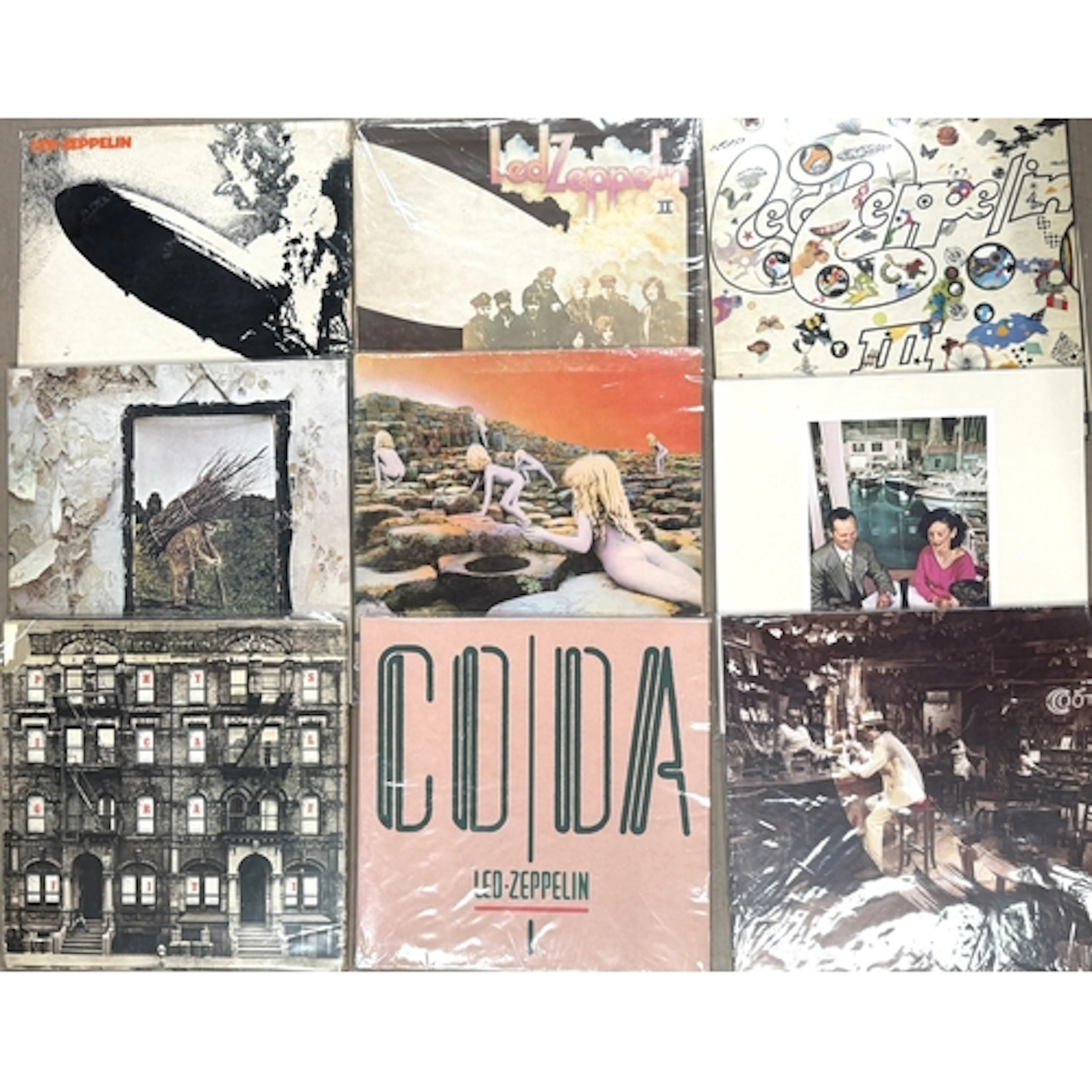 Nine Led Zeppelin LPs - Led Zeppelin Atlantic K40031; Led Ze...