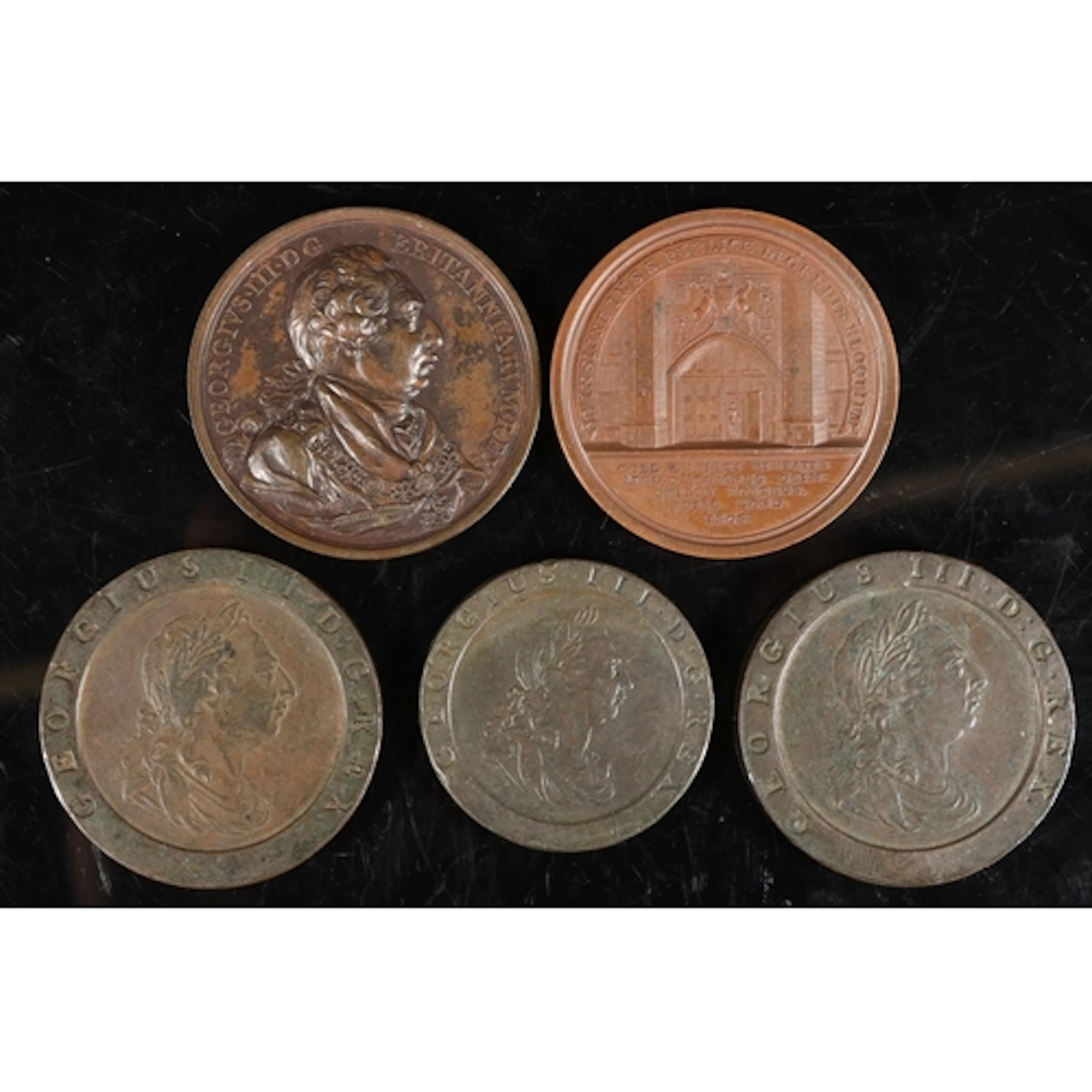UNITED KINGDOM King George III (1760-1820) bronze medal 1810...