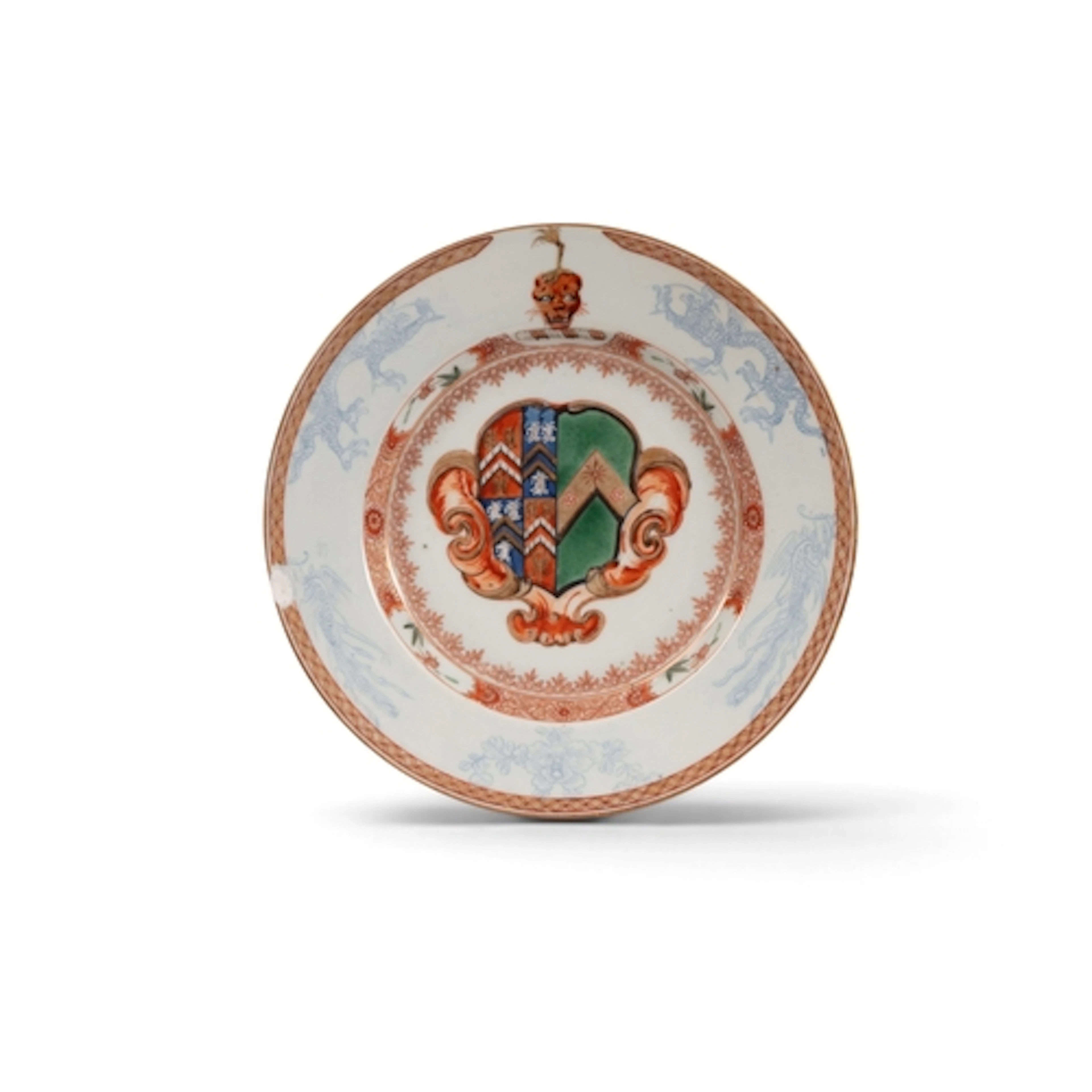 A Chinese porcelain armorial plate for Sir Humphrey Parsons,...