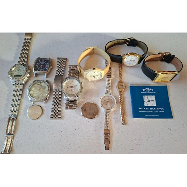 Mixed watches and dials A/F to include a 1980's Swatch A83 a...
