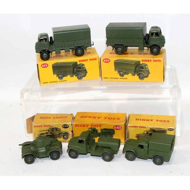 A collection of vintage Dinky military vehicles to include 2...