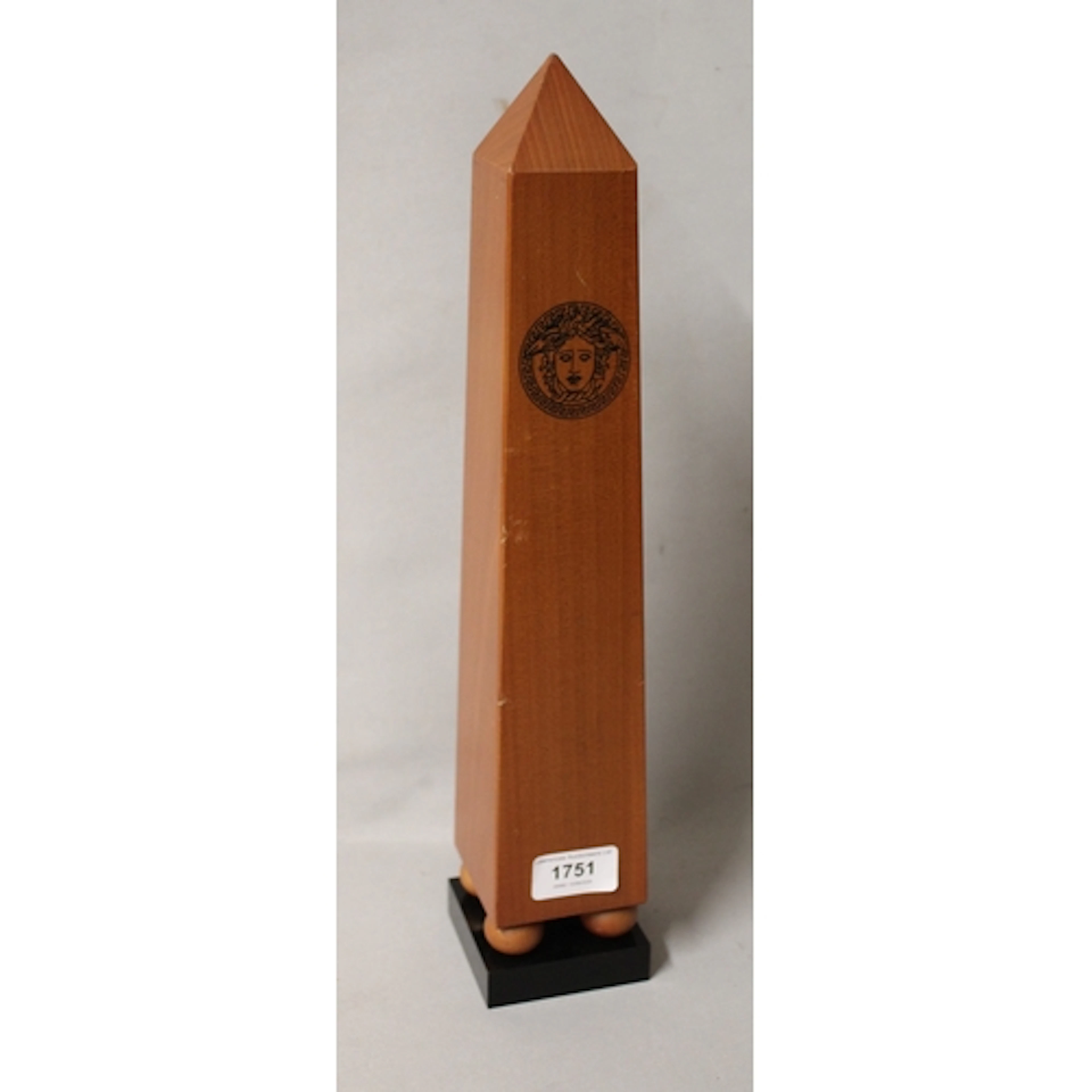 Versace Home Decor wooden obelsik, 39cm high, together with ...