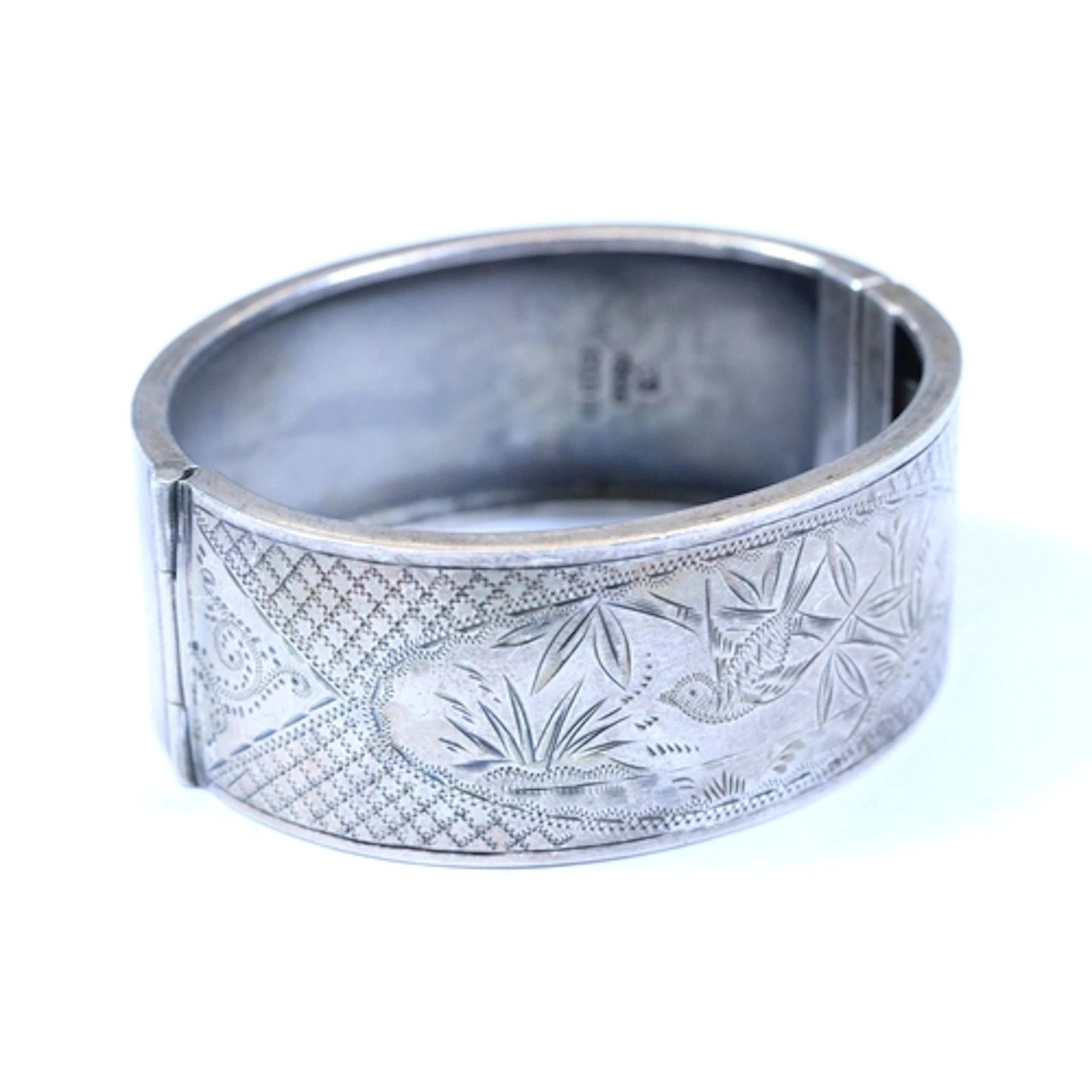 A vintage fully hallmarked sterling silver wide cuff bangle,...
