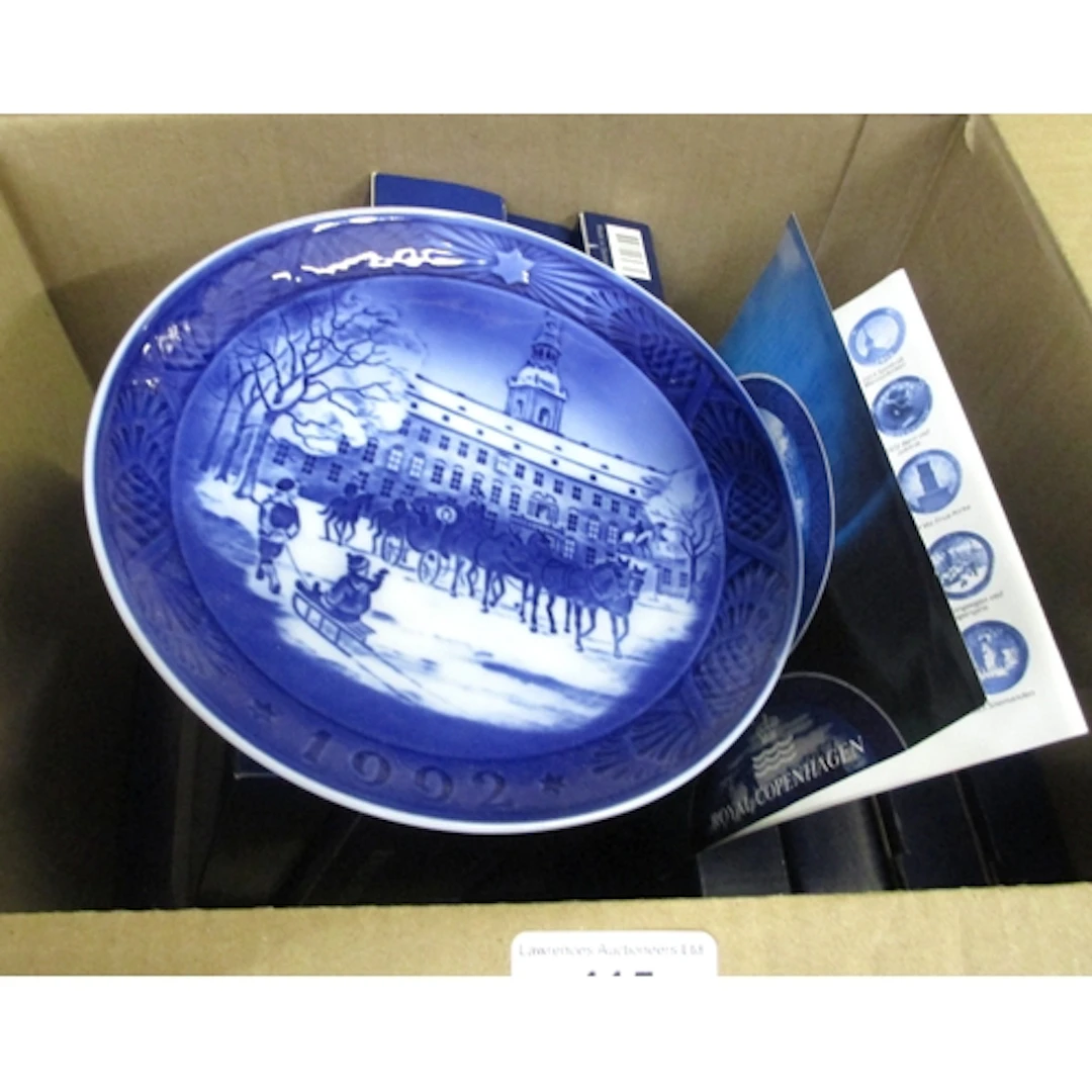 Three boxes containing a collection of Royal Copenhagen / B ...