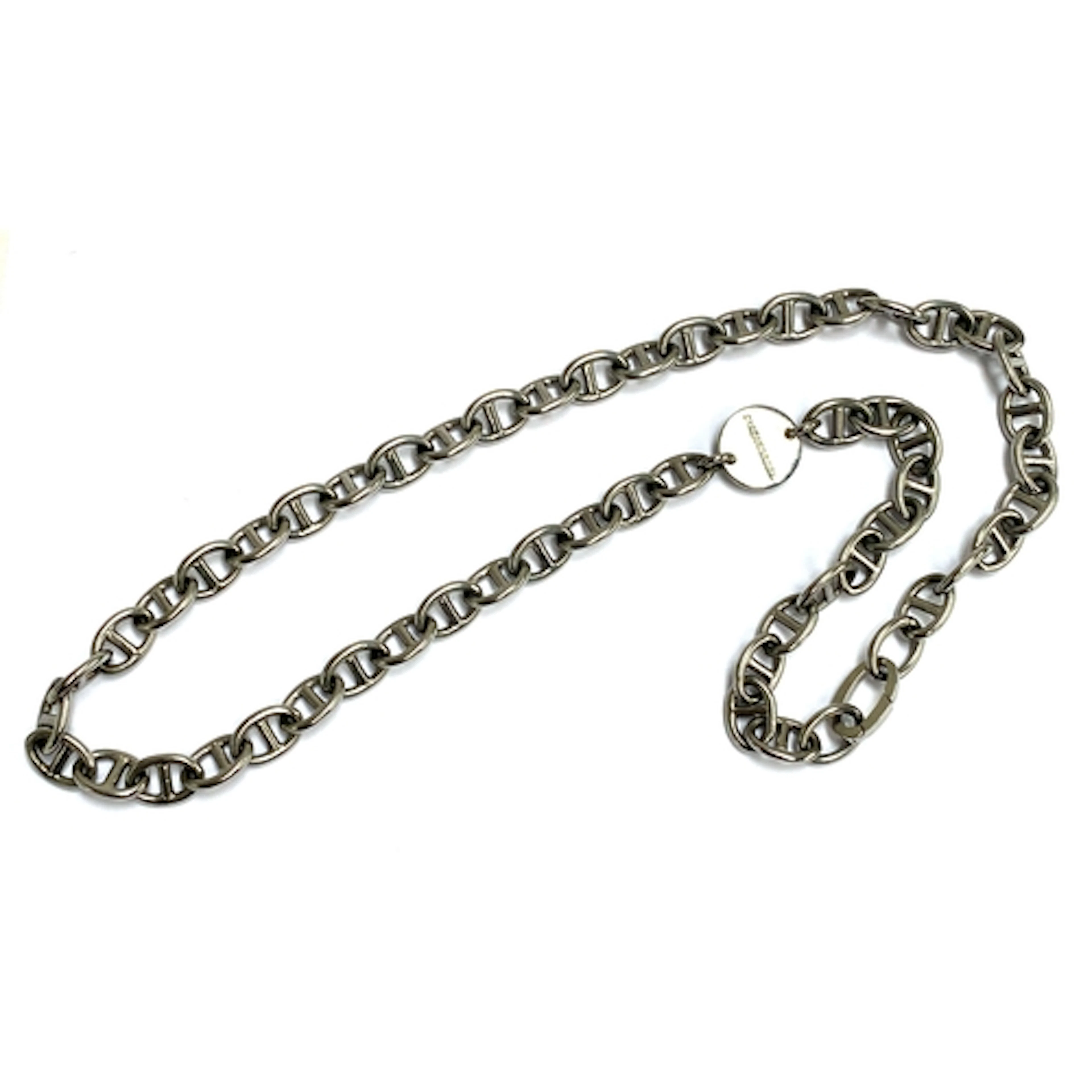 A Danish Dyrberg/Kern silver tone mariner link necklace, 69c...