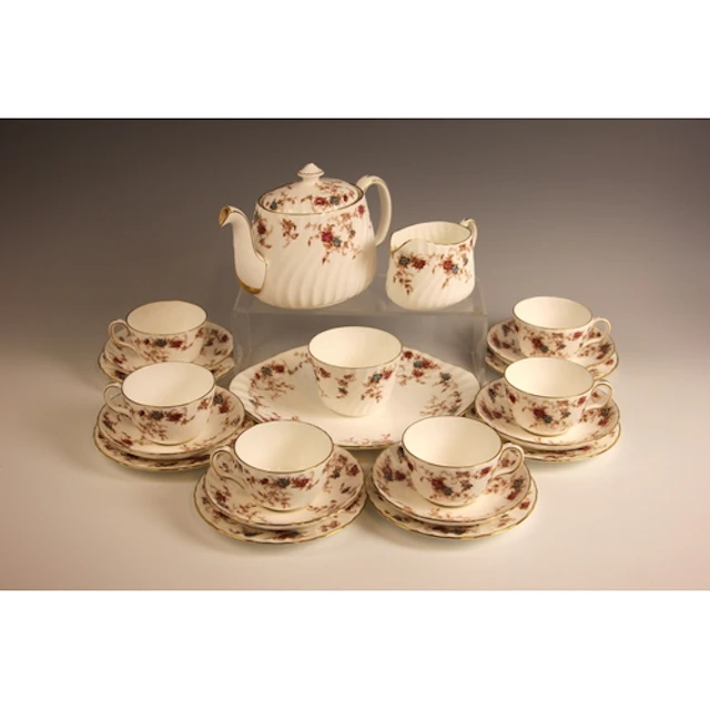 A Minton tea service in the 'Ancestral' pattern, comprising:...