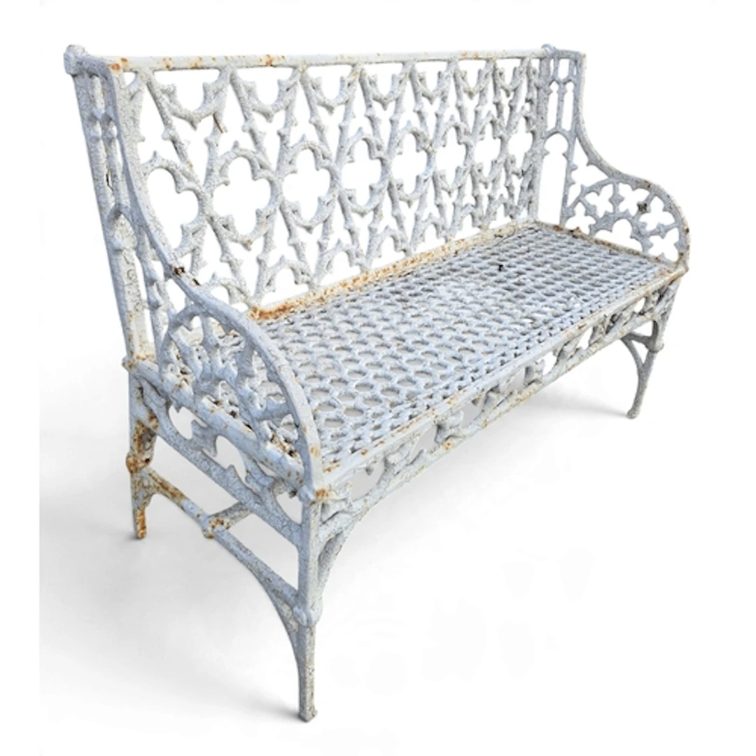 A superb heavy 19th Century Cast Iron Garden Bench in the Go...