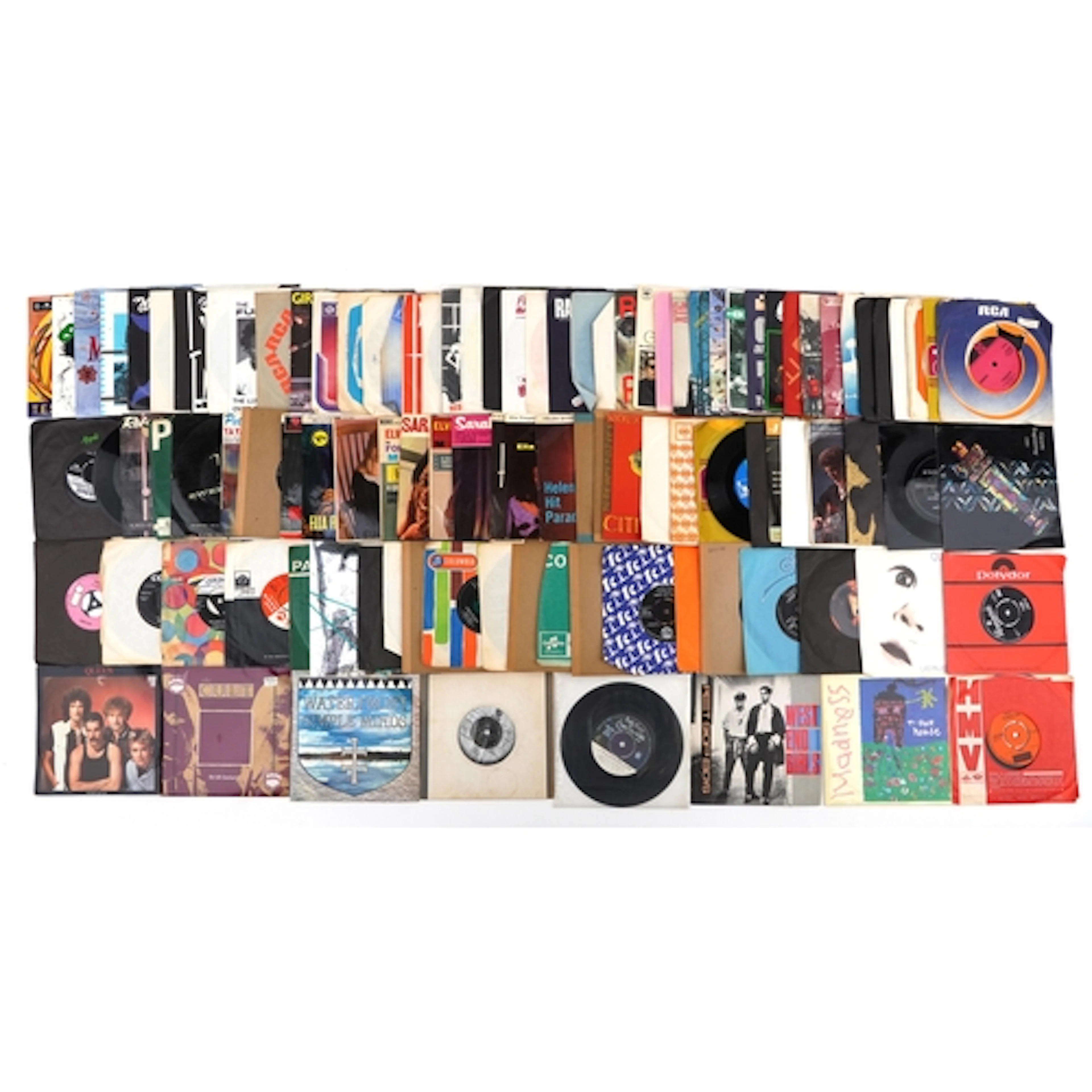 Collection of 45rpm records and flexi discs including Motorh...