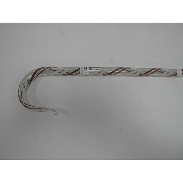 Nailsea Style Glass Walking Stick, with barley twist colouri...