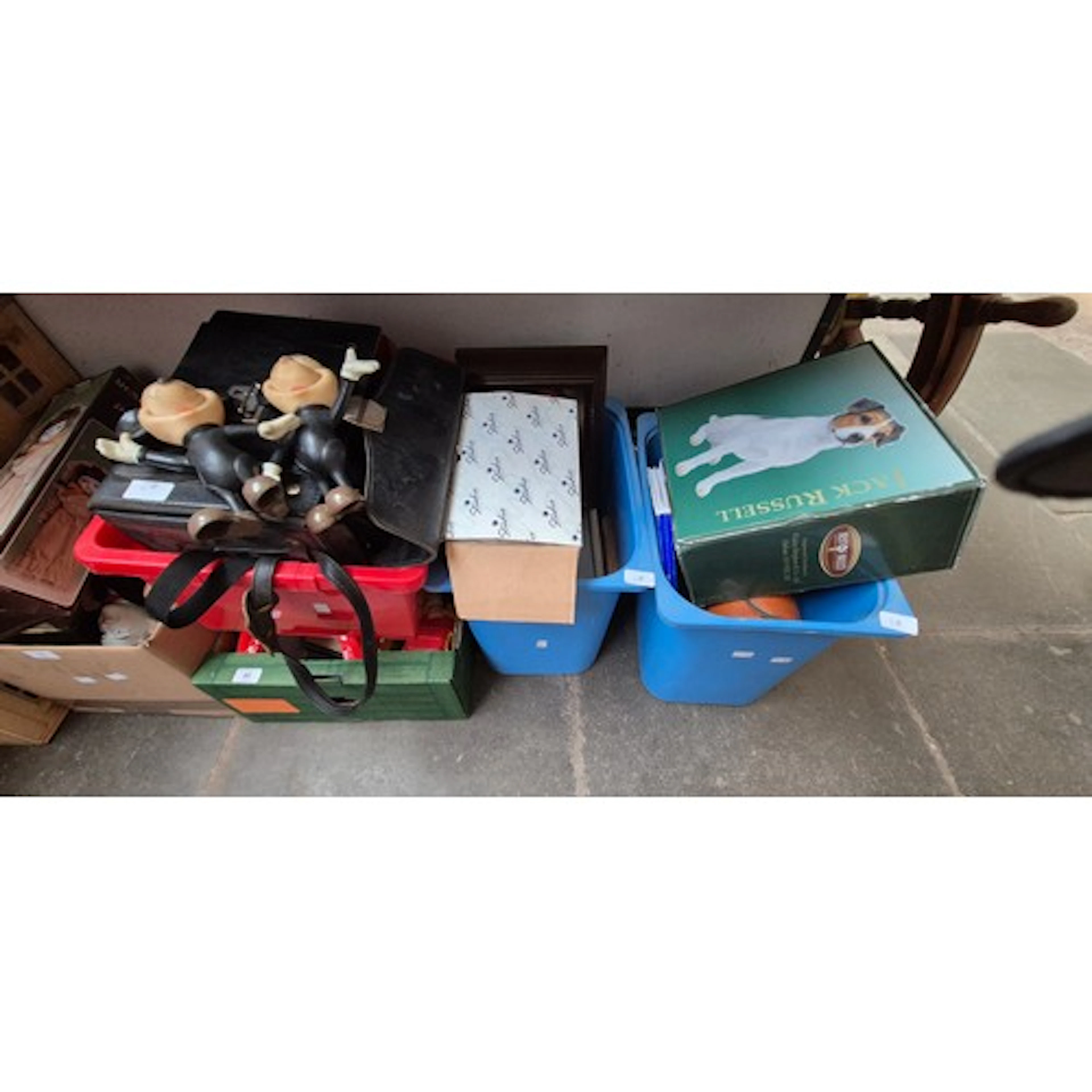 4 boxes of mixed items to include cameras, lenses, play worn...