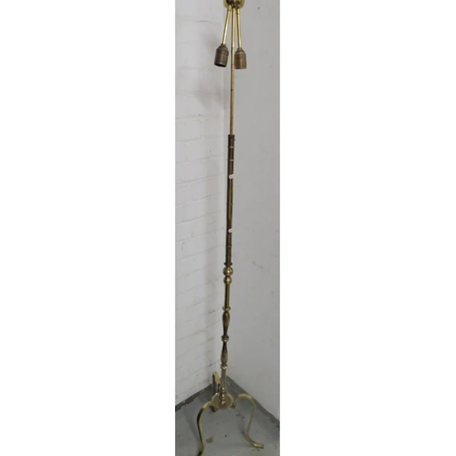 Vintage Brass Adjustable Floor Lamp, tripod supports approx....