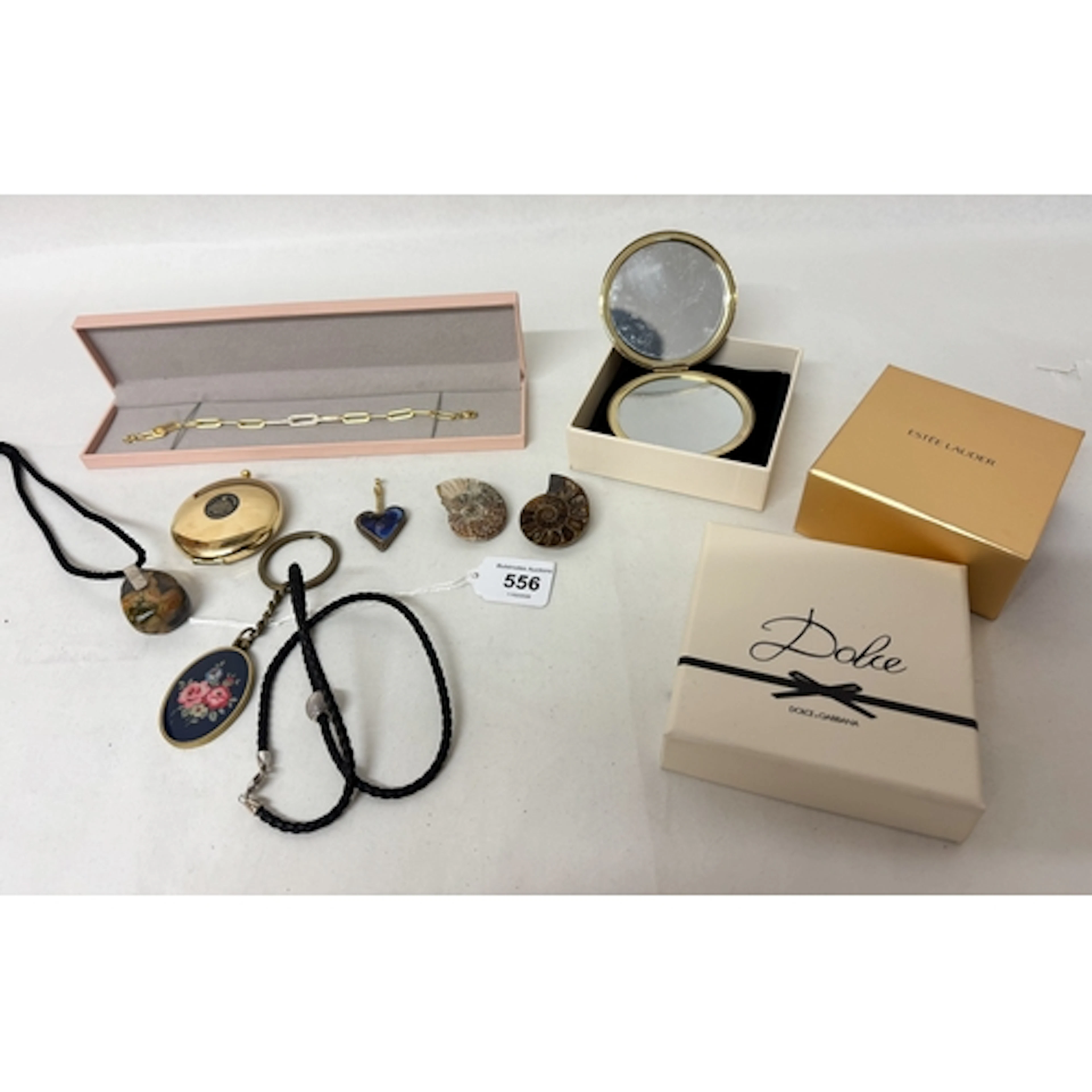 Diamonique CZ & silver gilt bracelet, Dolce & Gabbana compac...