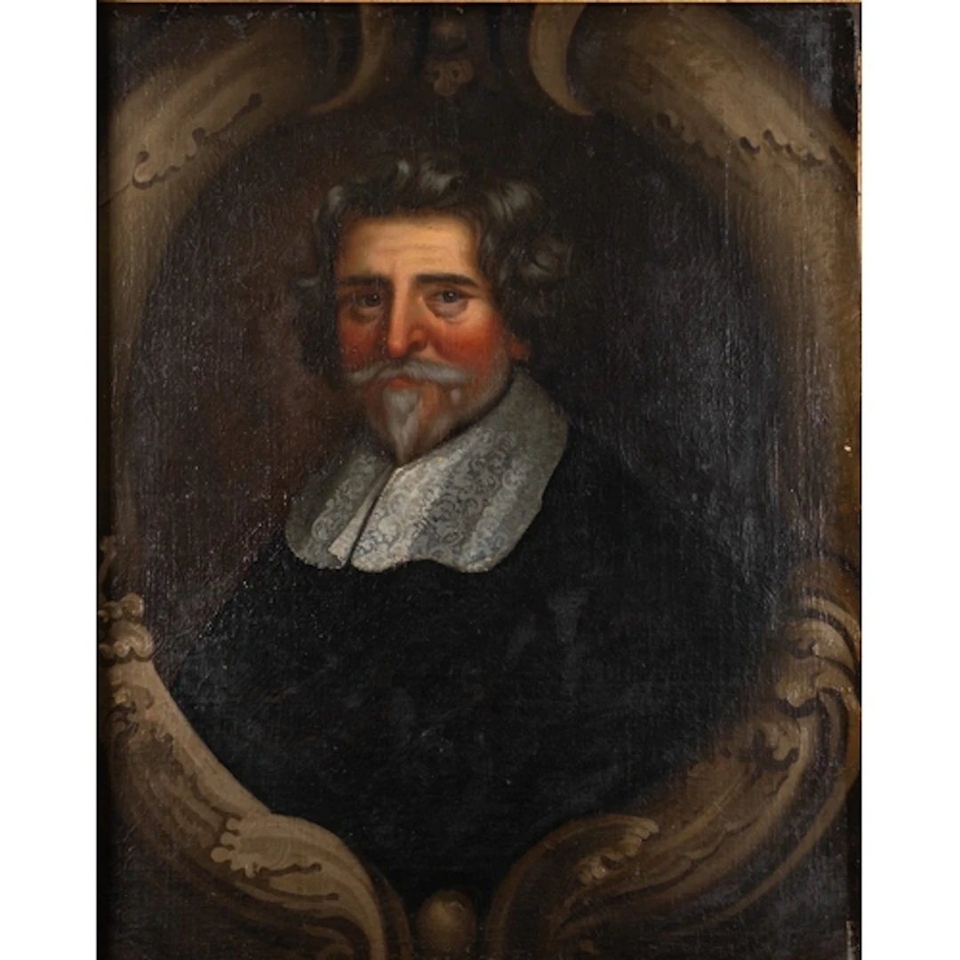 17th Century school - A study of a gentleman in lace collar...