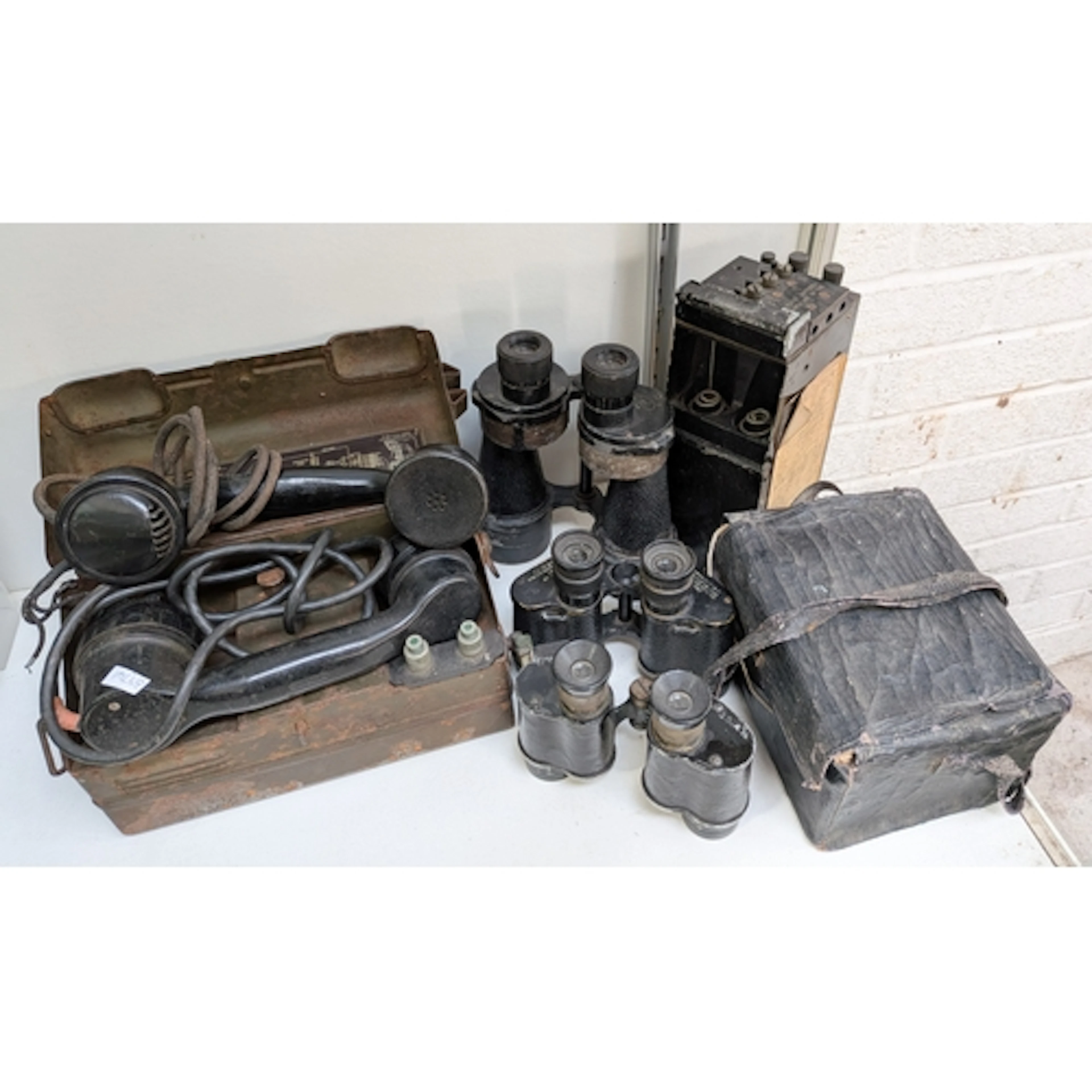 A vintage telephone set H MKIII together with three pairs of...