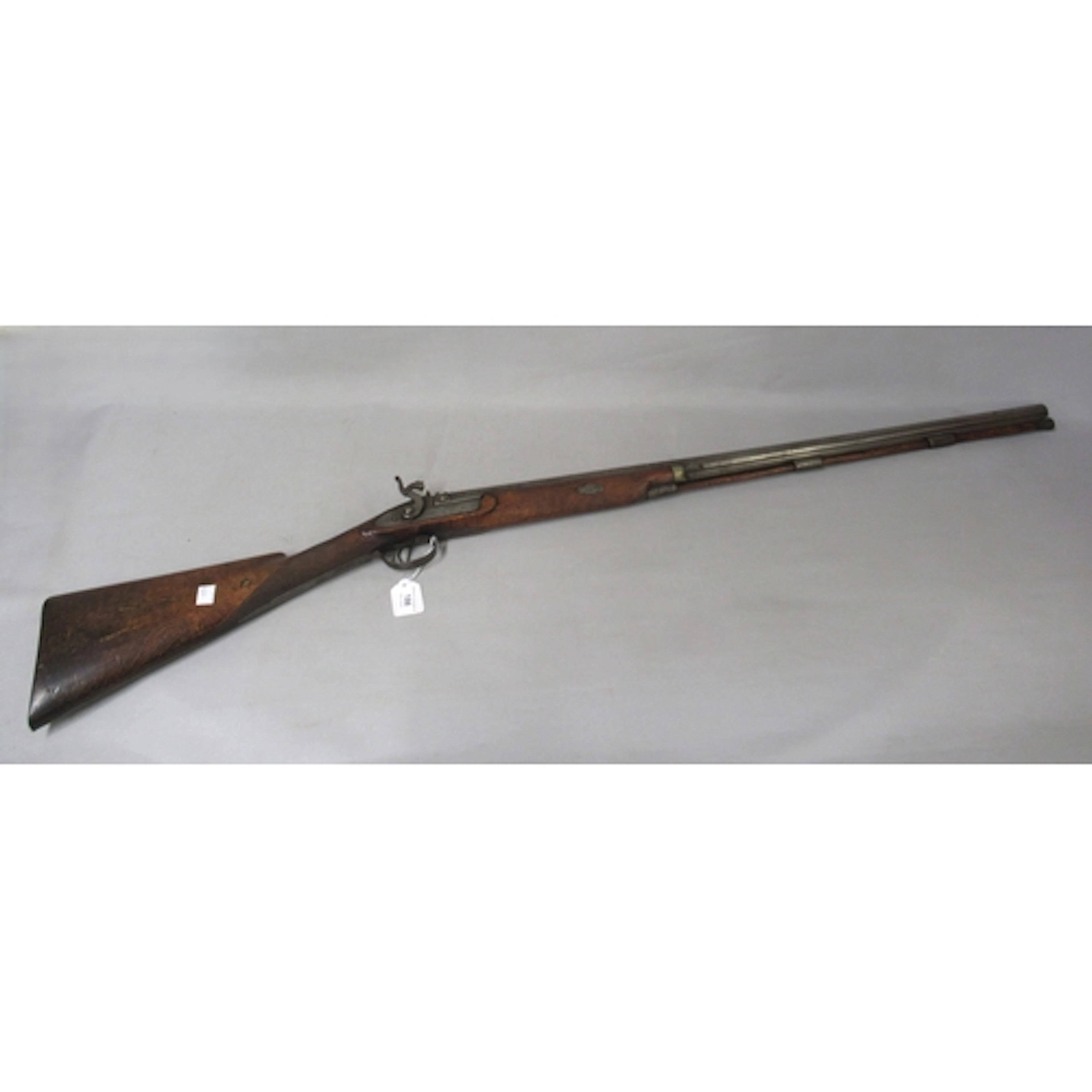 19th Century single barrel percussion cap sporting gun, with...