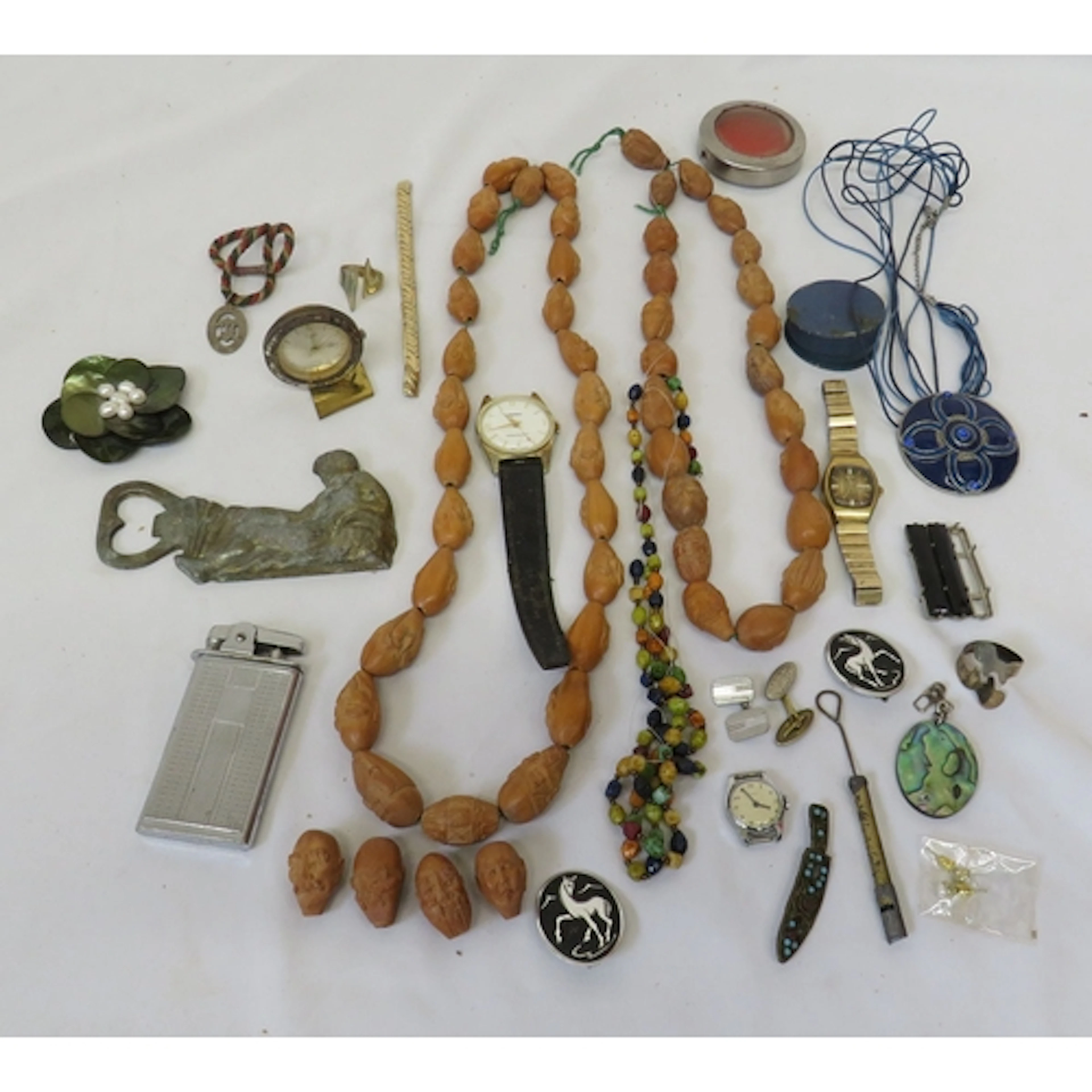 2 Strings Chinese Hediao Prayer Bead Strands in the form of ...