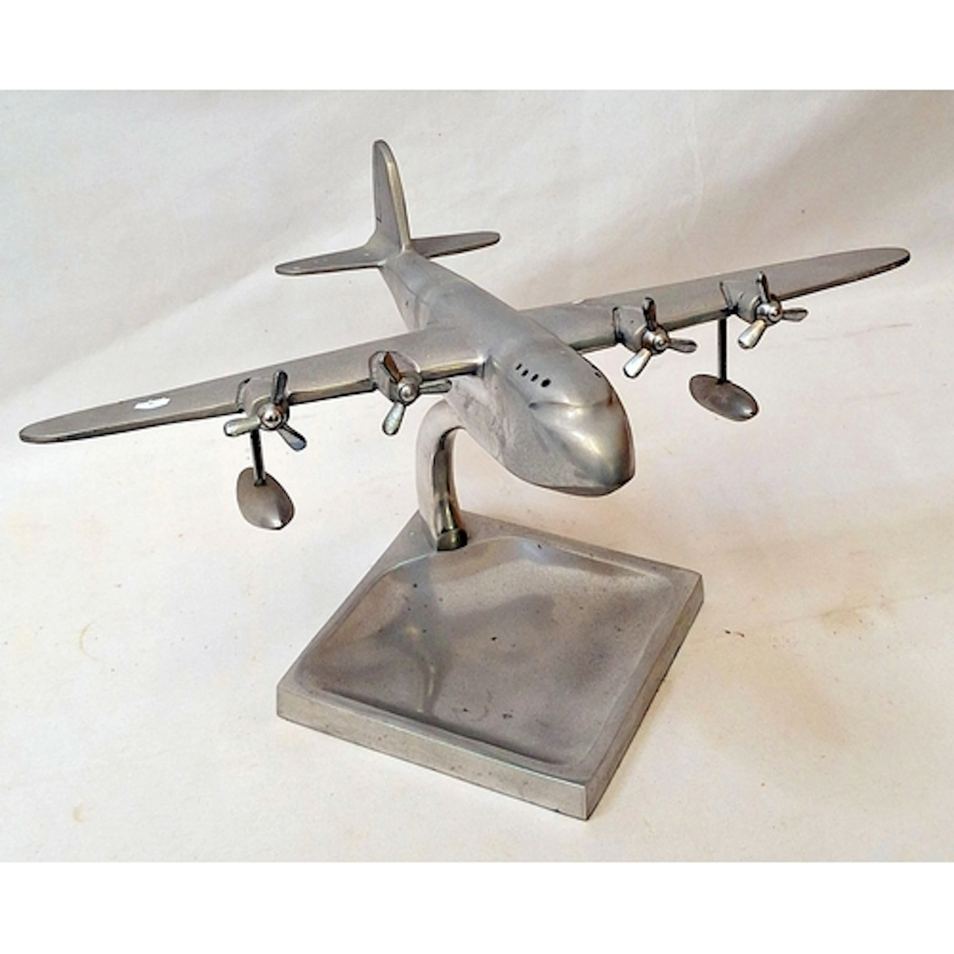 Large Aluminium Desk Top Figurine Sea Plane approx. 29cm L 3...