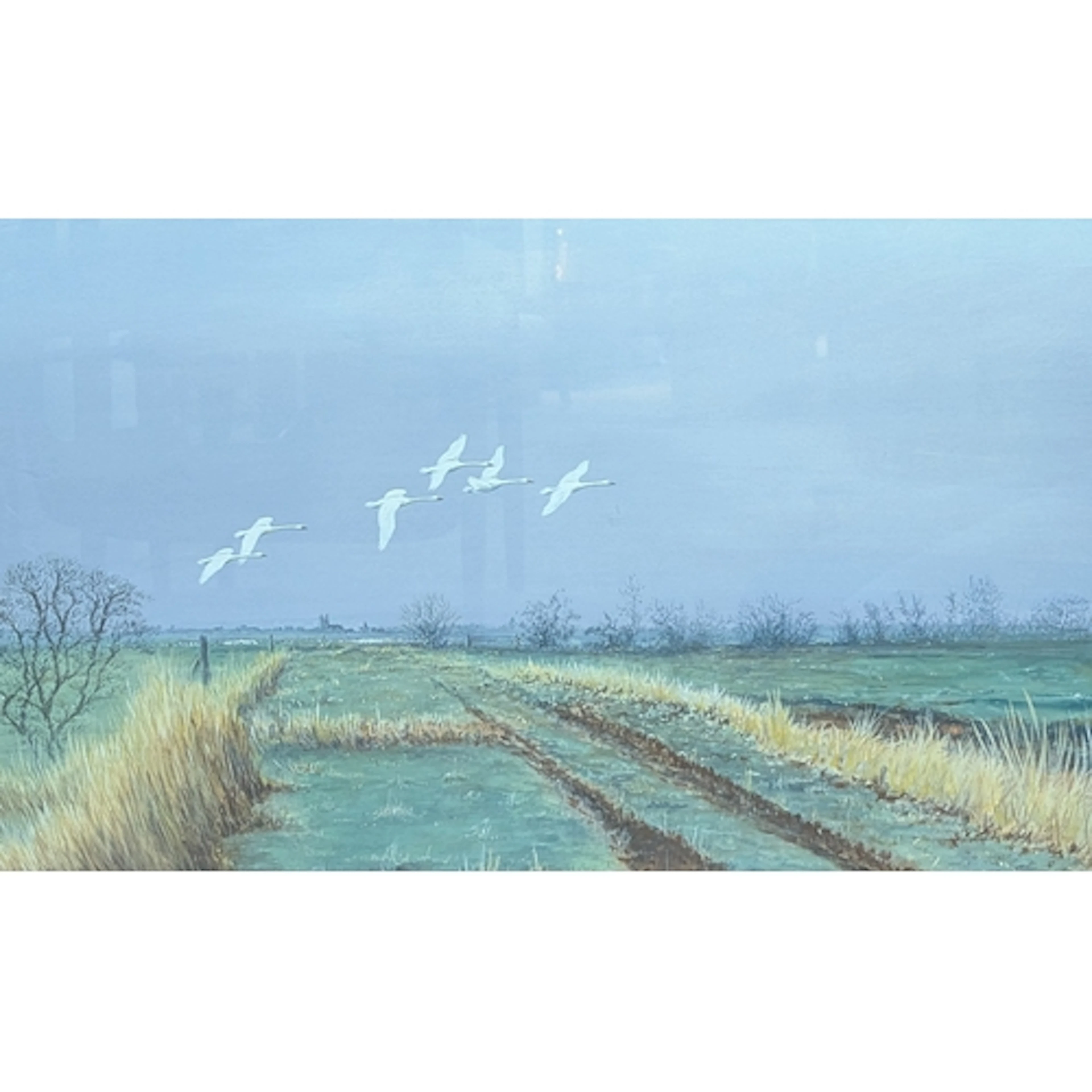 Dennis J Pearce, gouache painting 'Bewicks on the Somerset L...